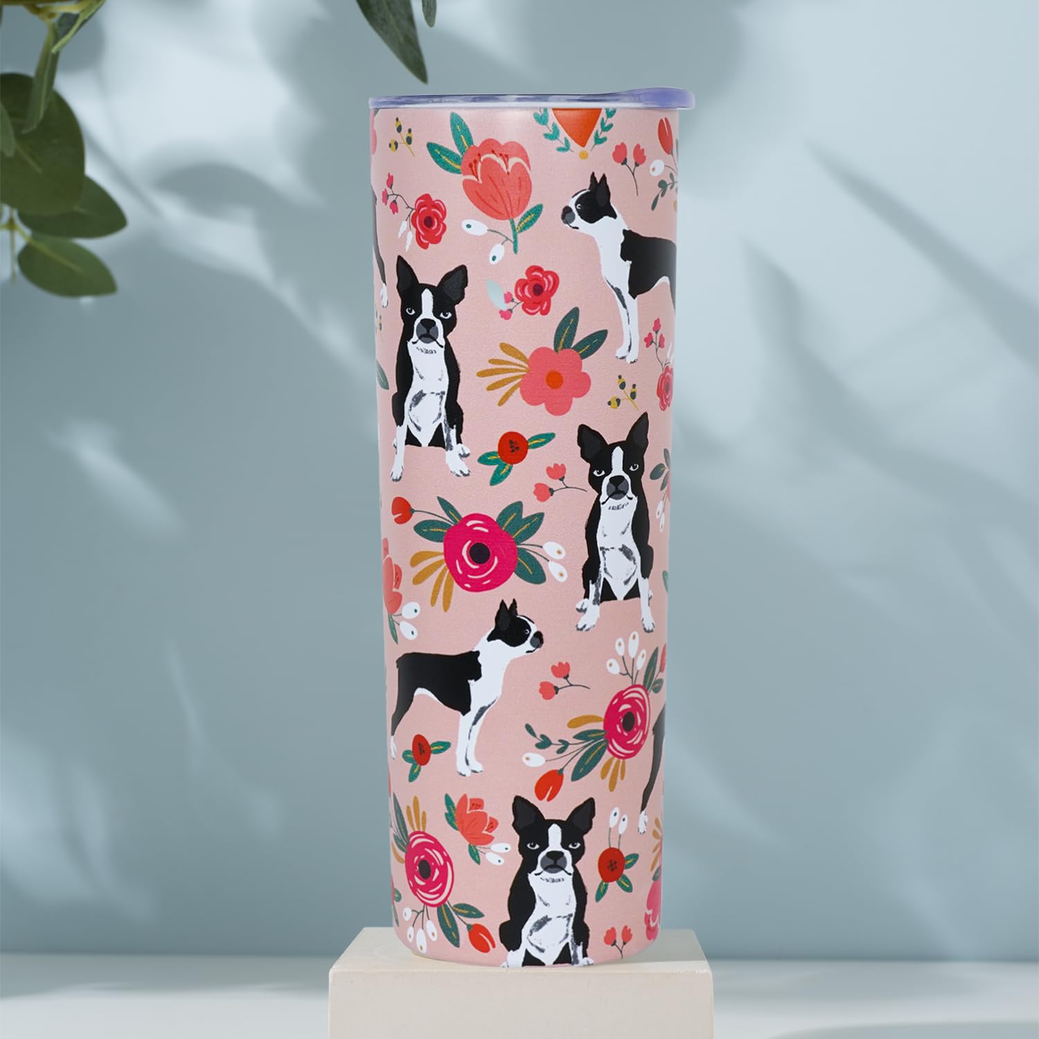 Boston Terrier For Women Cute Dog Tumbler Coffee Cup For Women Boston Terrier Travel Mug