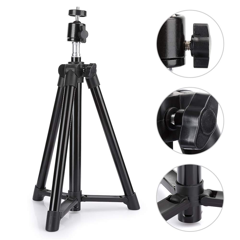 Asixxsix Folding Camera Tripod Stand, Portable Tripod For Smartphones, Multiple Purpose Extendable Tripod With Pet Lock And Ball Head For Digital Cameras Camcorders (0.5M)