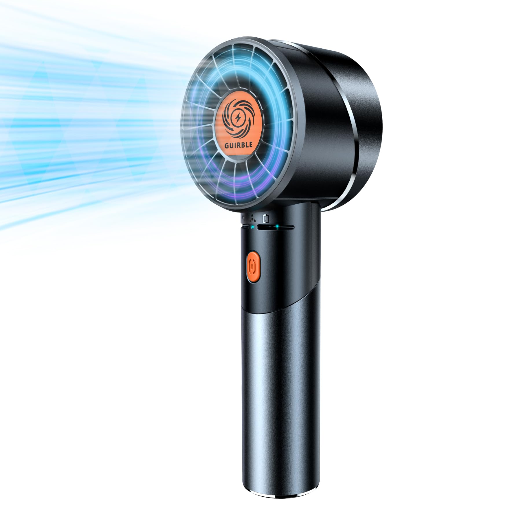 Handheld Fan,Portable Turbo Fan,Powerful Personal Fan(7000Rpm High-Speed Motor,Battery Work 3-16 H) - Koospark