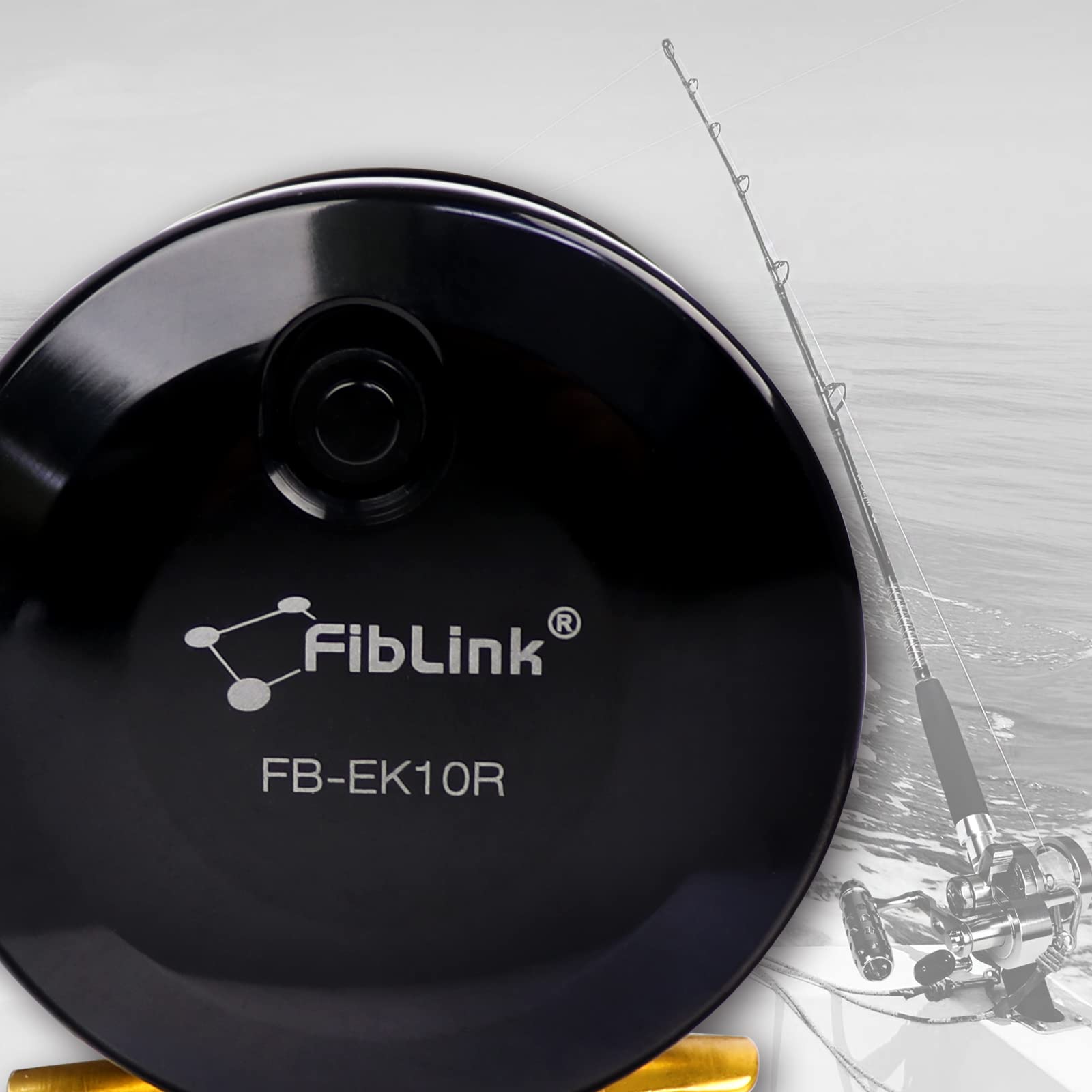 Fiblink Trolling Fishing Reel Boat Fishing Conventional Fishing Reel Aluminum Alloy Body Large Line Capacity Double Brake 55 Lbs Max Drag