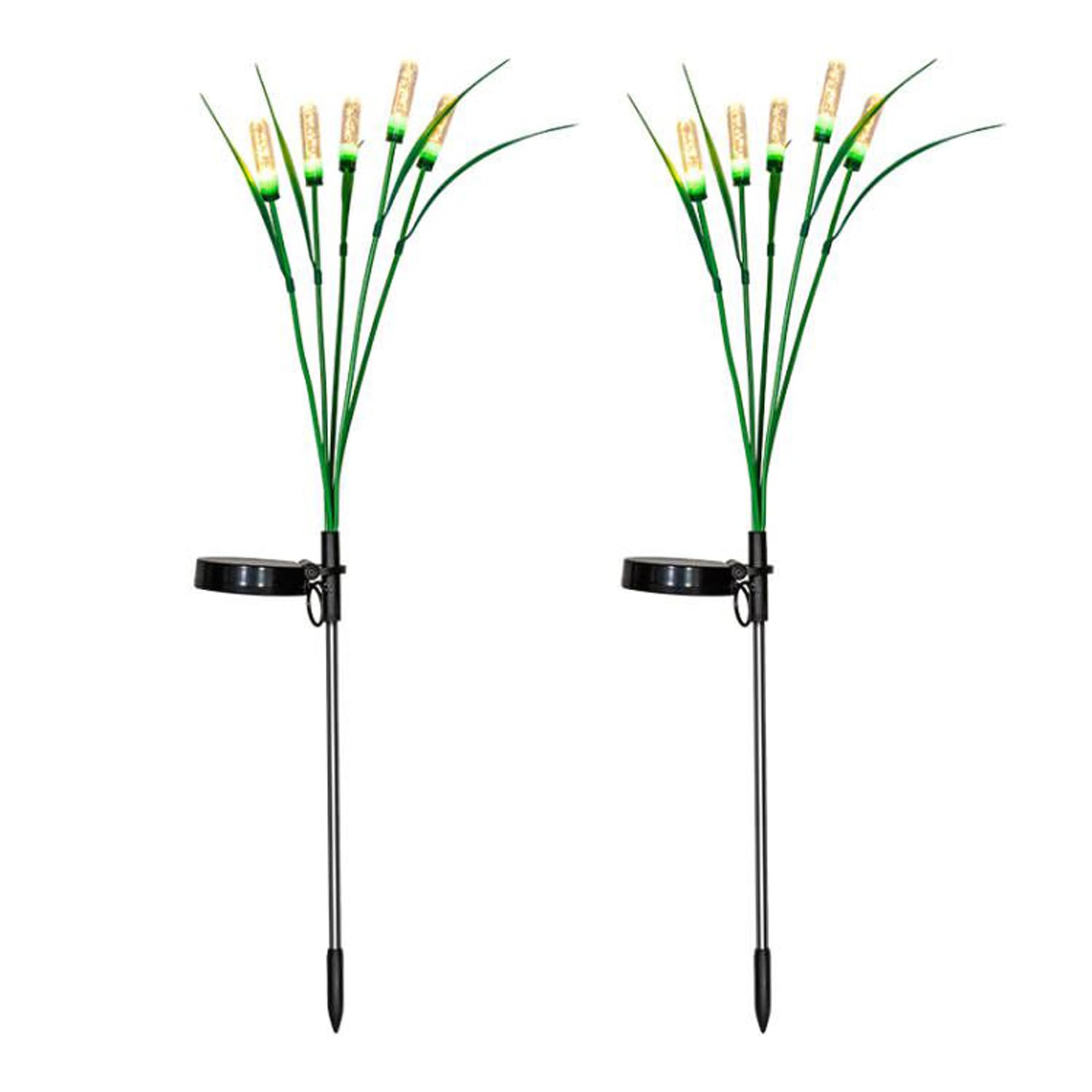 Bxroiu Solar Outdoor Garden Lights,Led Solar Swaying Lights For Garden Patio Yard Pathway Walkway Wedding Party Christmas Landscape Lighting (Warm White, 2 Pack)