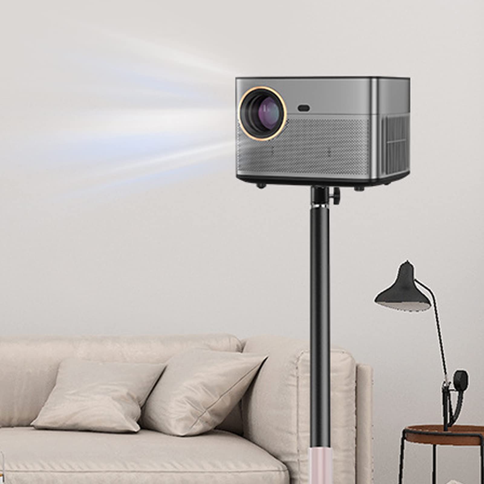 Gugxiom Projector Stand, 25 To 40 Telescopic Pole Floor Stand Kit, Rotatable Camera Stabilizer With 1/4In Screw, Projector Mount Holder For Business Meeting Home Cinema (Large Stabilizer