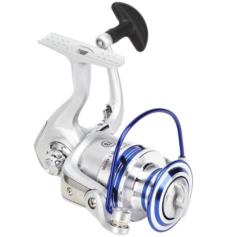 Keenso Foldable Fishing Reel, Portable Lure Reel Sea Rod Fish Line Wheel Rock Raft Fishing Tackle All Metal Spool(Al7000) Fishing Reels And Fishing Maintenance Tools