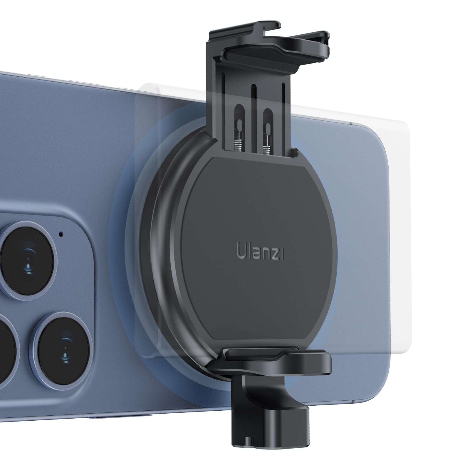 Ulanzi Mg10 Magnetic Phone Tripod Mount Adapter With Hard Drive Holder Clamp, Phone Tripod Mount Holder With Cold Shoe For Iphone 15 14 13 12 Pro Max Pro Plus Mini And Magsafe Case
