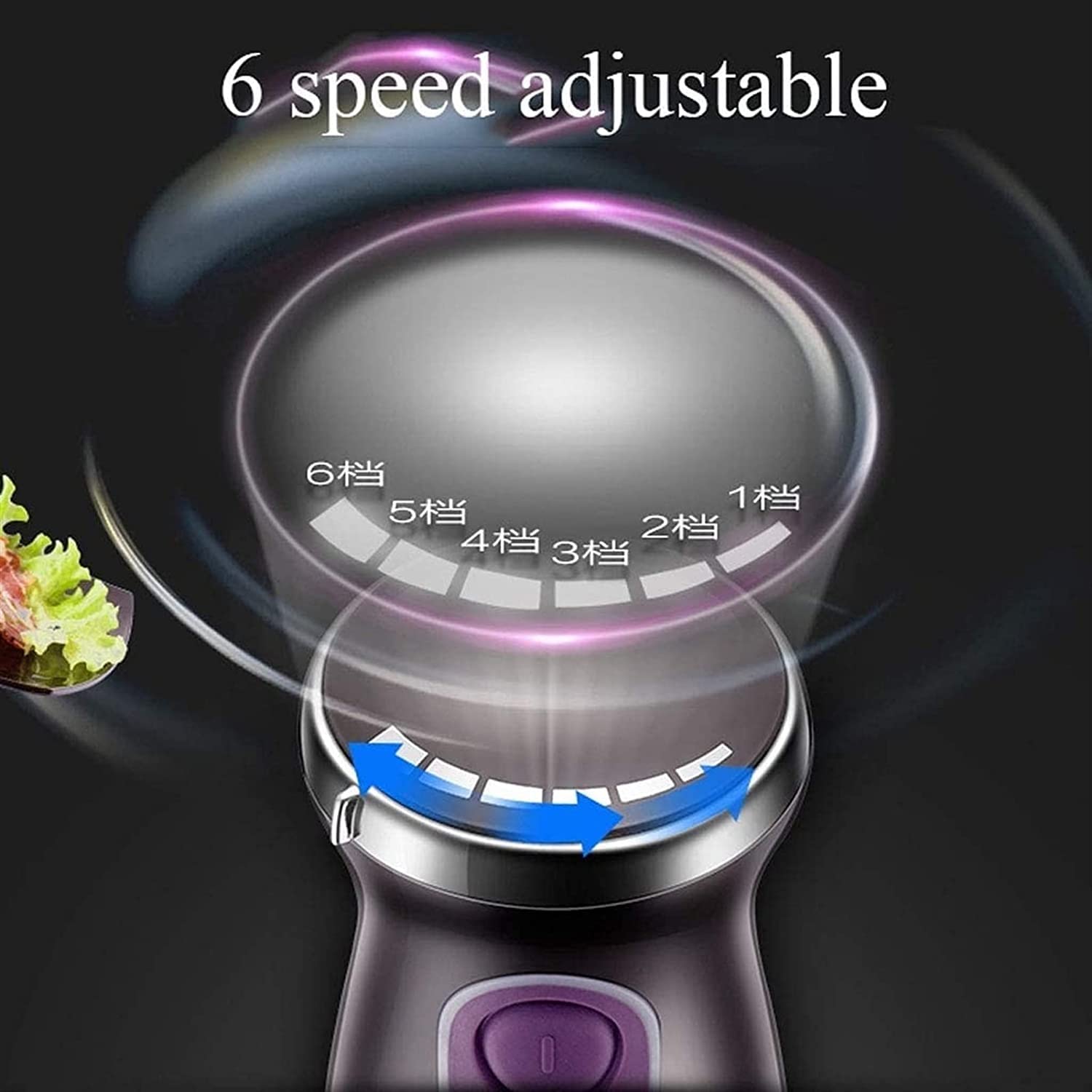 Kaabeto Multifunction Hand Blender, Smart Stick 800W, 12 Speed And Turbo Mode, 5-In-1, Titanium Steel Blades, With Whisk, Chopper/Grinder Bowl And Beaker/Measuring Cup