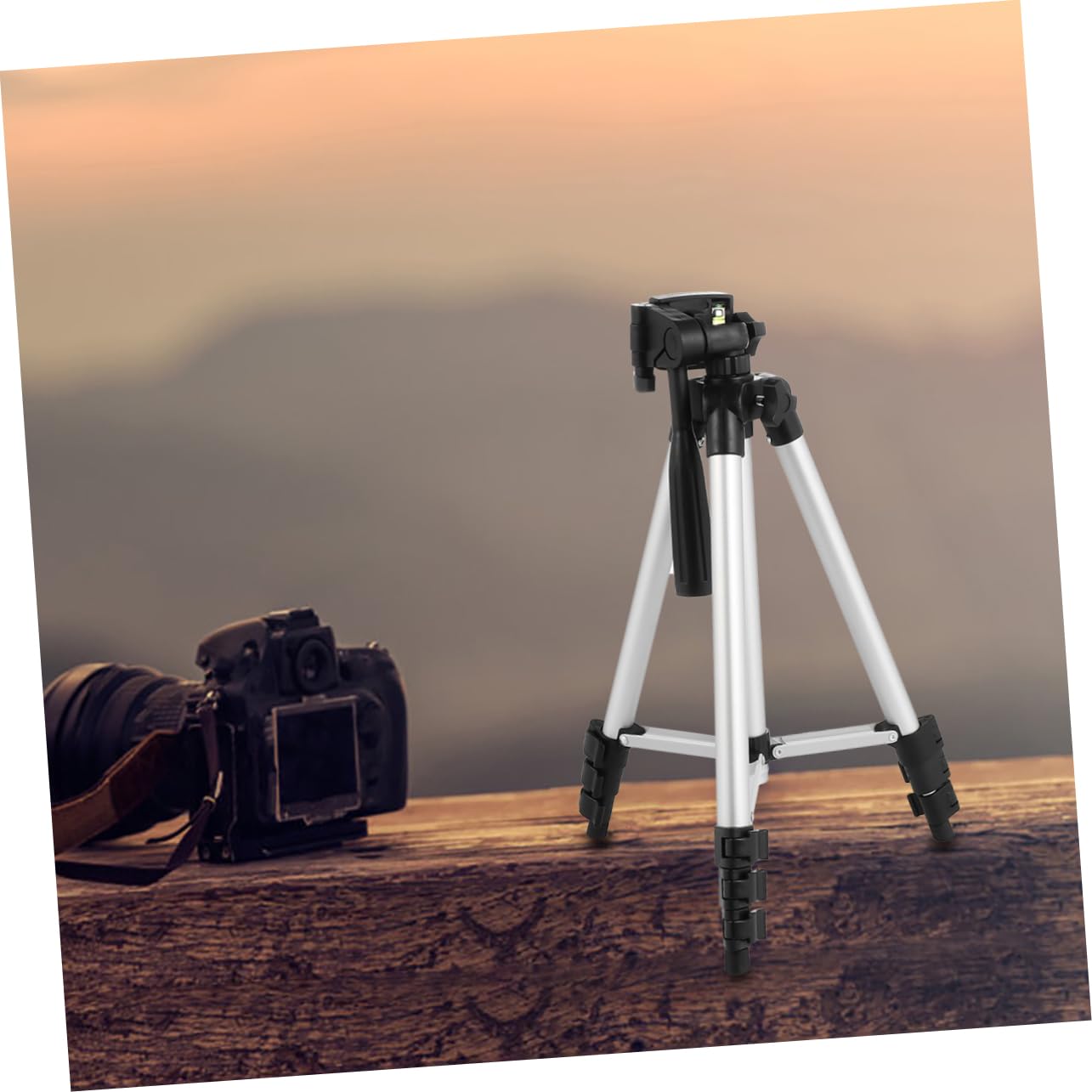 Solustre Telescopic Tripod Phone Mount Abs Material Process 4 Sections For Height Adjustment