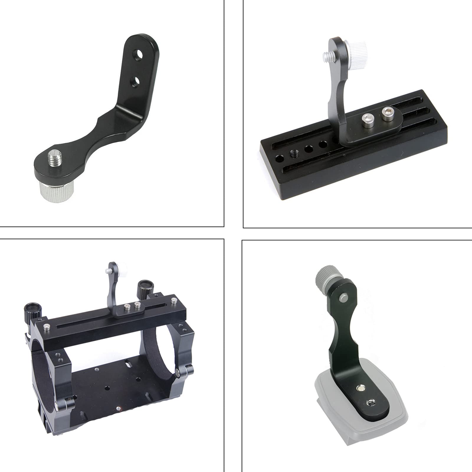 Agorizeo L-Type Binocular Tripod Adapter 1/4 Inch Screw Hole Mount Holder Versatile Tripod Attachment Metal Tripod Bracket Stable Tripod For Connecting Binocular Telescope And Camera Tripod