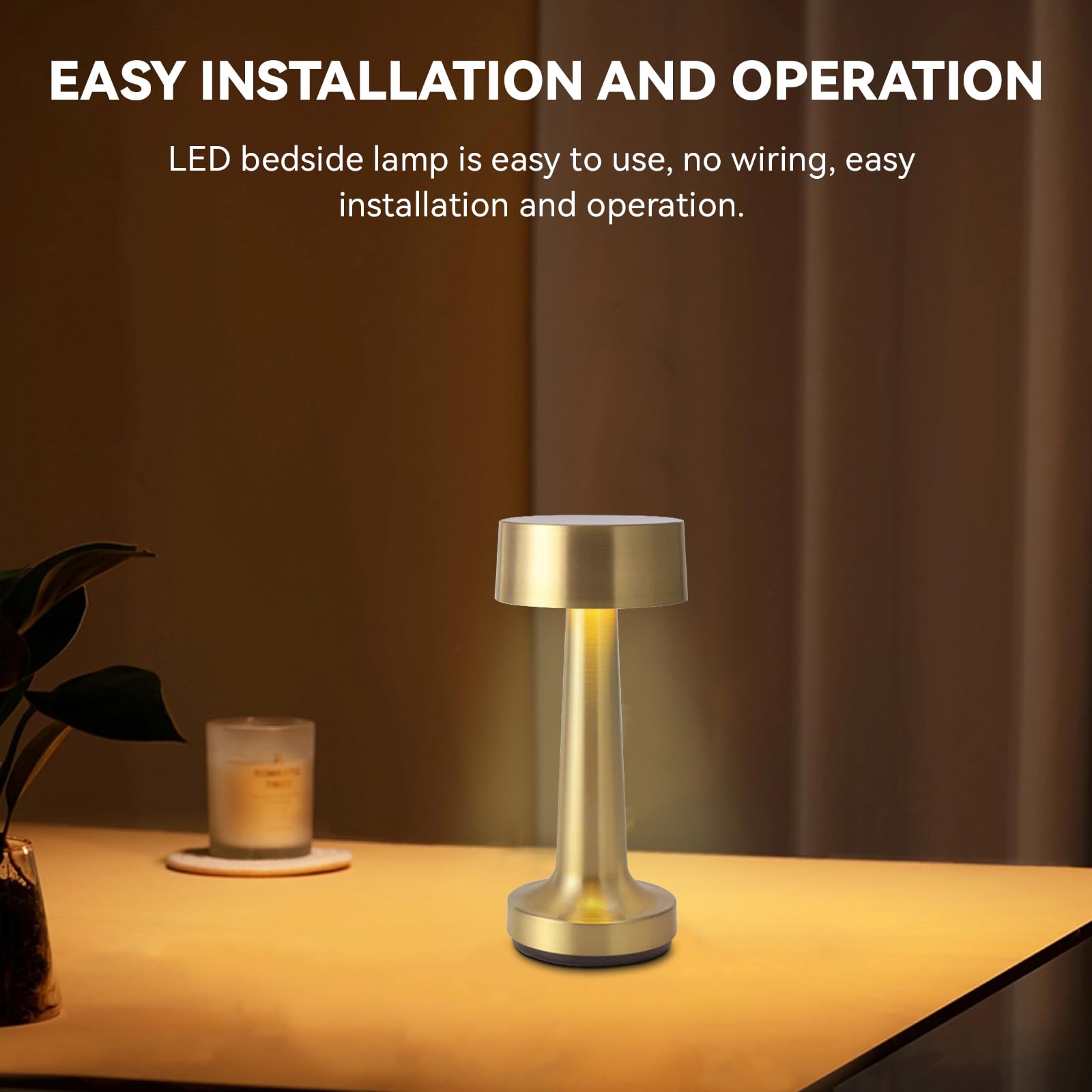 Plplaaoo Desktop Touch Lamp, Table Lamp,Retro Design Bar Lamp,Barbell Shaped Led Bar Lamp,Touch Switch Led Rechargeable Bar Night Light For Night Clubs Parties, Desk Lamp Table Lamp Touch Lamp Sma
