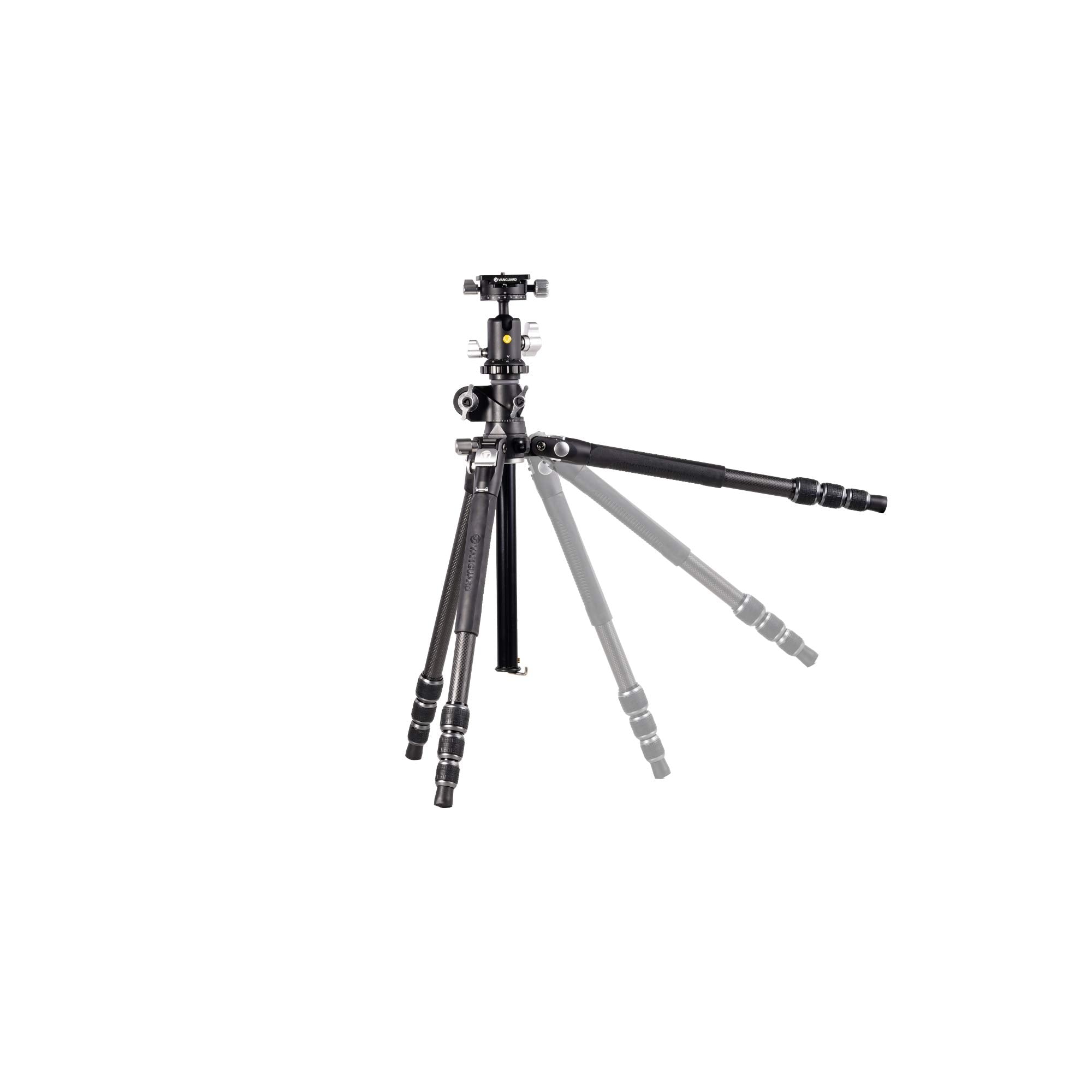 Vanguard Veo3T+264Cb Carbon Fiber Travel Tripod With Ball Head And Multi-Angle Center Column For Overhead Shots