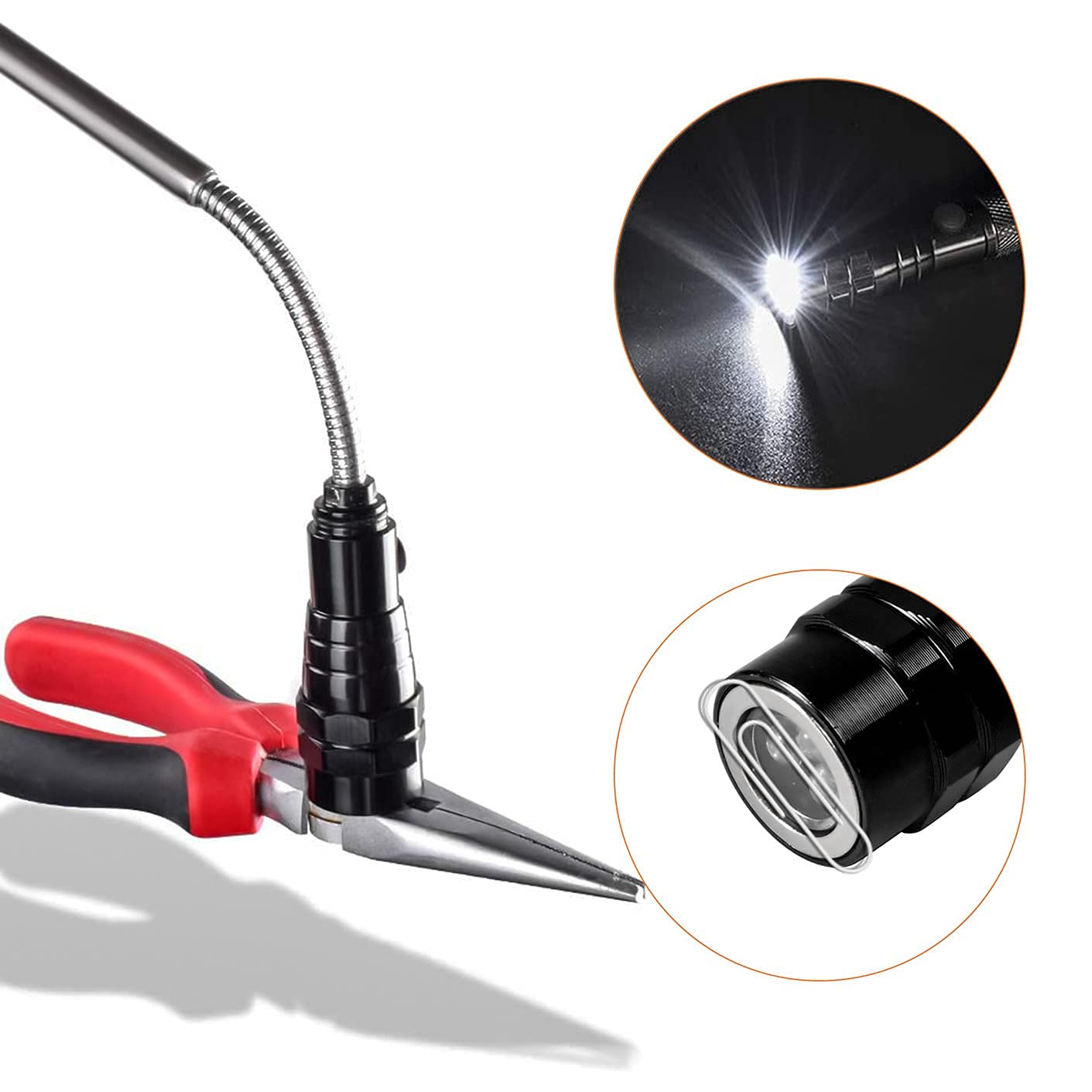 Kuchey Magnetic Flashlight  For Men Fathers Day Dad  For Dad Wife Daughter Son Stocking Stuffers For Men Adults Pickup Tool For Him Husband Cool Telescoping Gadgets With Led