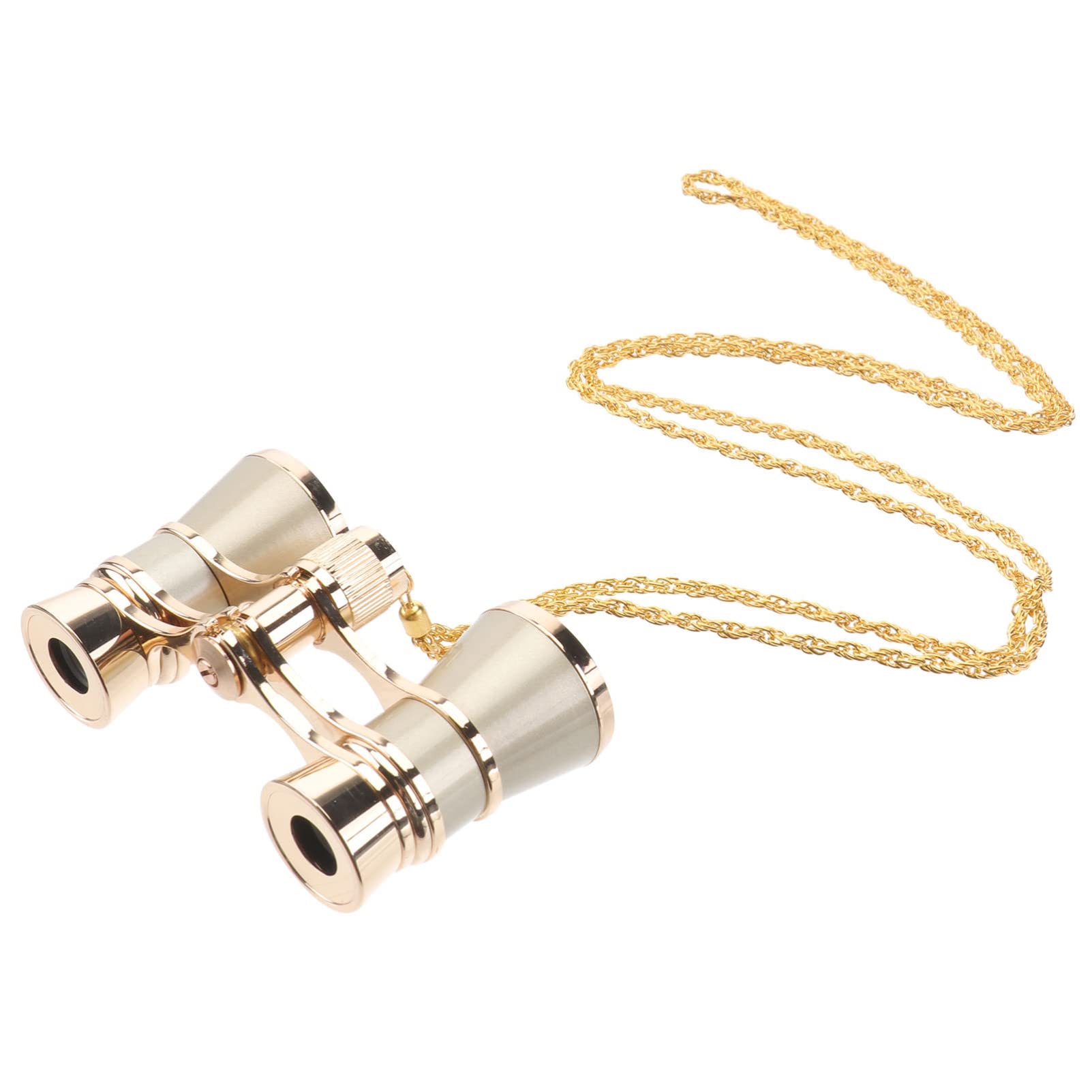 Tehaux Opera Glasses, High Definition Opera Binoculars For Women, 3X25 Portable Wide-Angle Night Vision Theater Binoculars Compact With Chain & Storage Bag, For Travel Concert Theater (Golden)