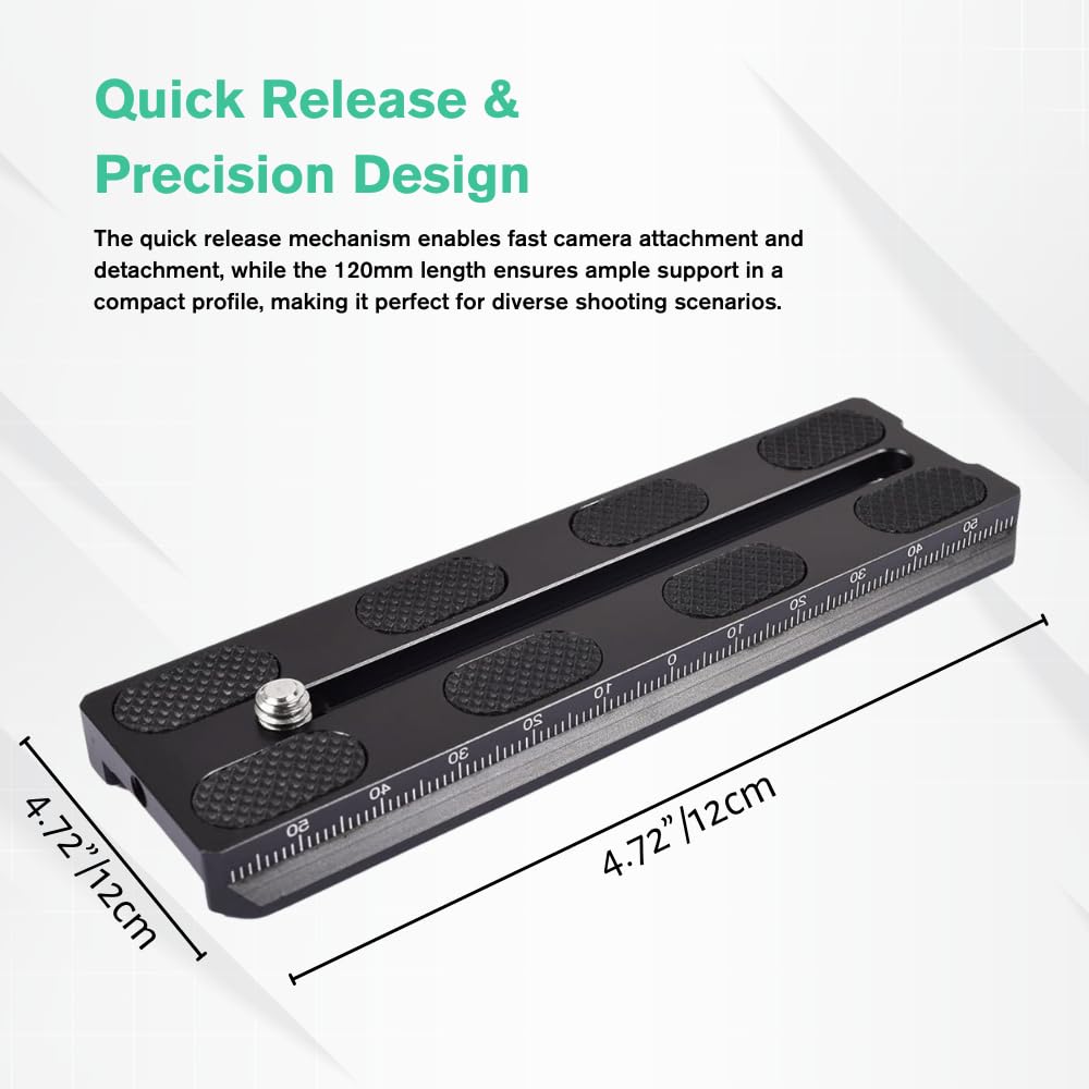 Fotoconic Quick Release Plate 120Mm Camera Mounting Rail Slider Compatible With Dji Ronin-Sc Ronin Sc Gimbal Stabilizer