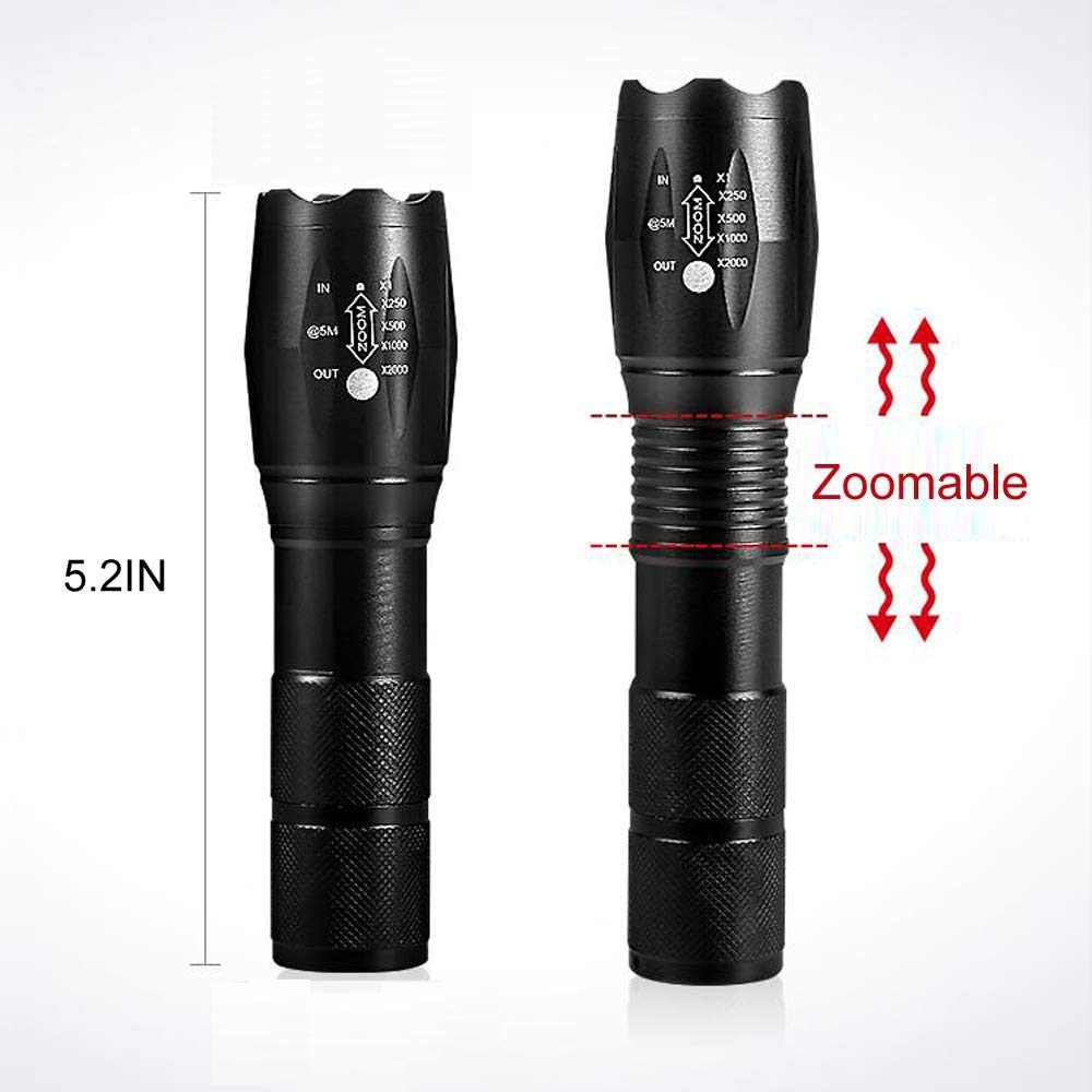 Maxiaeon 6Pcs Led Flashlights, 10000 High Lumens Utility Flashlight, 5 Modes, Waterproof Super Bright Flashlights For Emergencies, Camping, Hiking