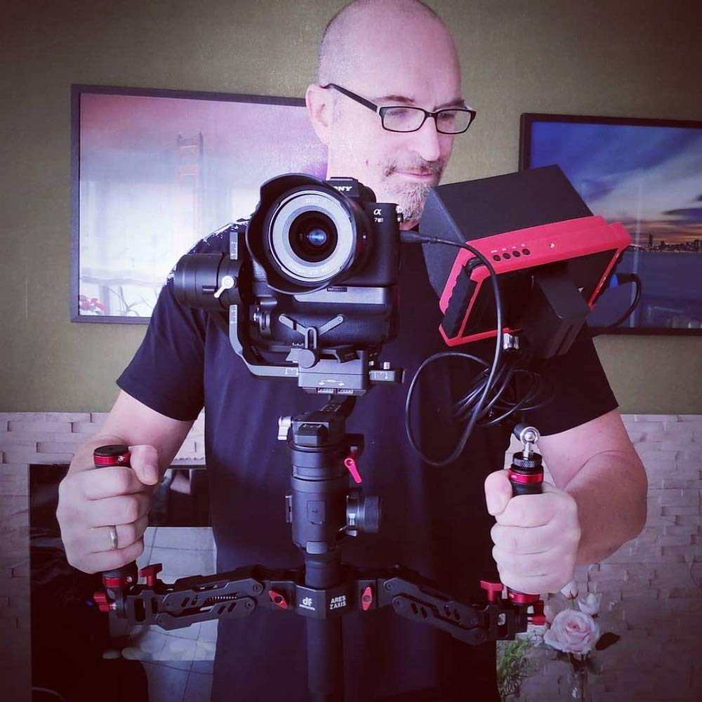 Df Digitalfoto Digitalfoto Ares Z Axis Spring Gimbal Dual Handle,Damping Detachable Dual Grip Compatible With Crane 2, Dji Rs2/Rs3 Pro/Rs4/Rs 4 Pro/Mini/Ronin S/Sc, Feiyu Ak2000/4000, Moza Air 2 Axis Gimbal