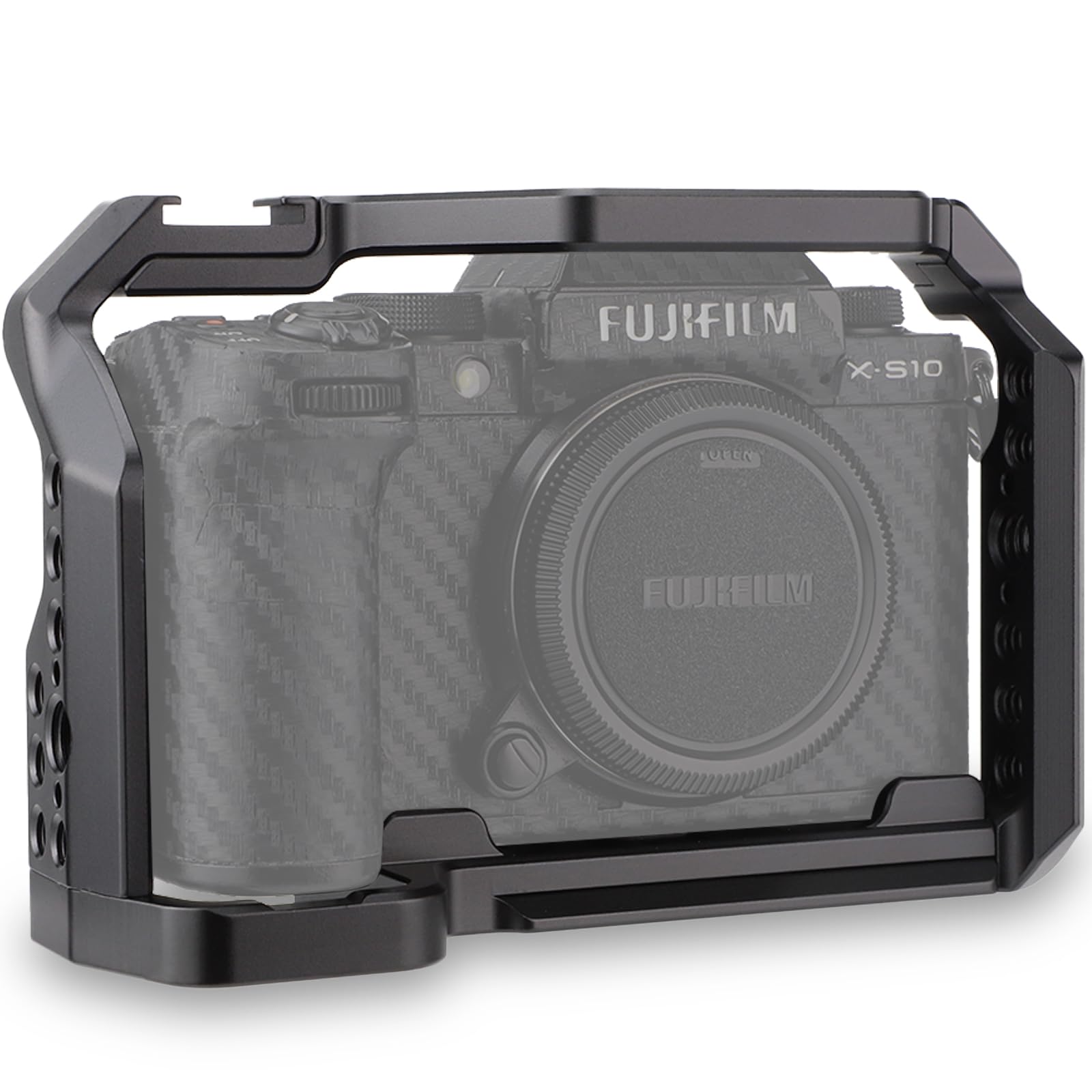 Leftfoto Camera Full Cage For Fujifilm X-S10,Extension Mount Microphone Fill Light Bracket Filming Accessories,With Cold Shoe