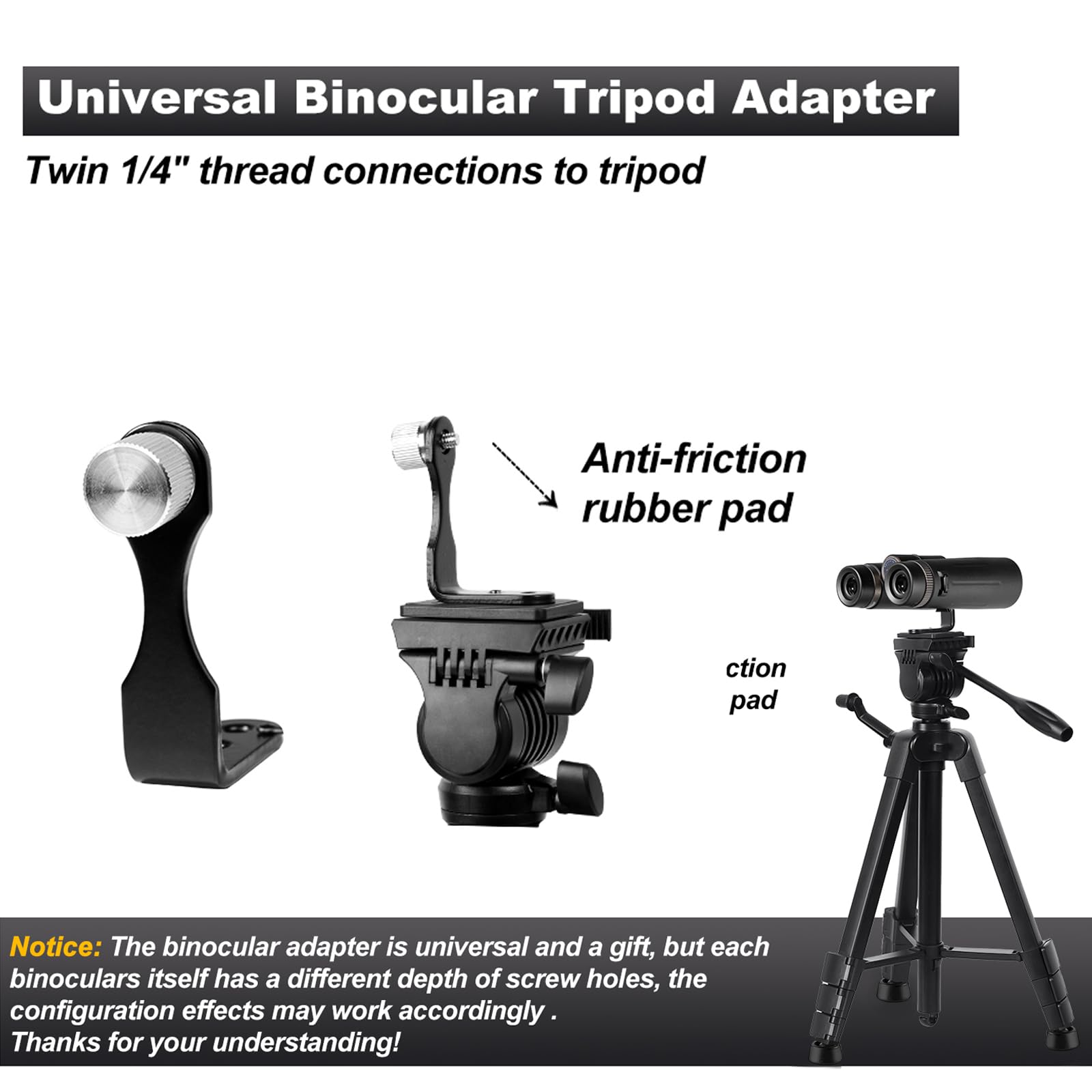 Lcncy Binocular & Spotting Scope Tripod Stand - Universal Lightweight Travel Video Tripod - Compatible With Spotting Scope/Telescope/Astronomy Binoculars/Dslr