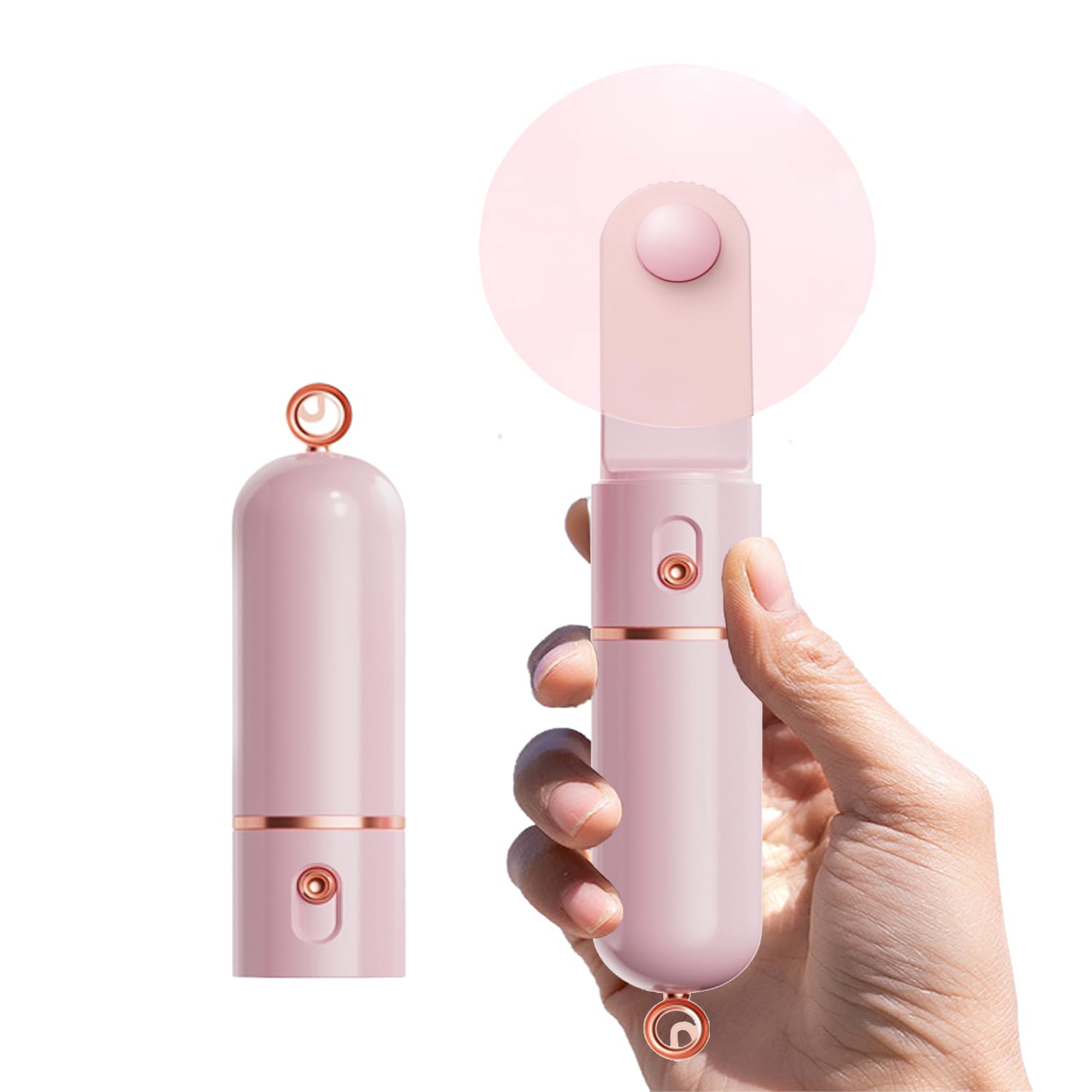 Portable Handheld Fan, Usb Rechargeable 3 Speed Personal Small Pocket Fan Travel For Girl Women - Koospark