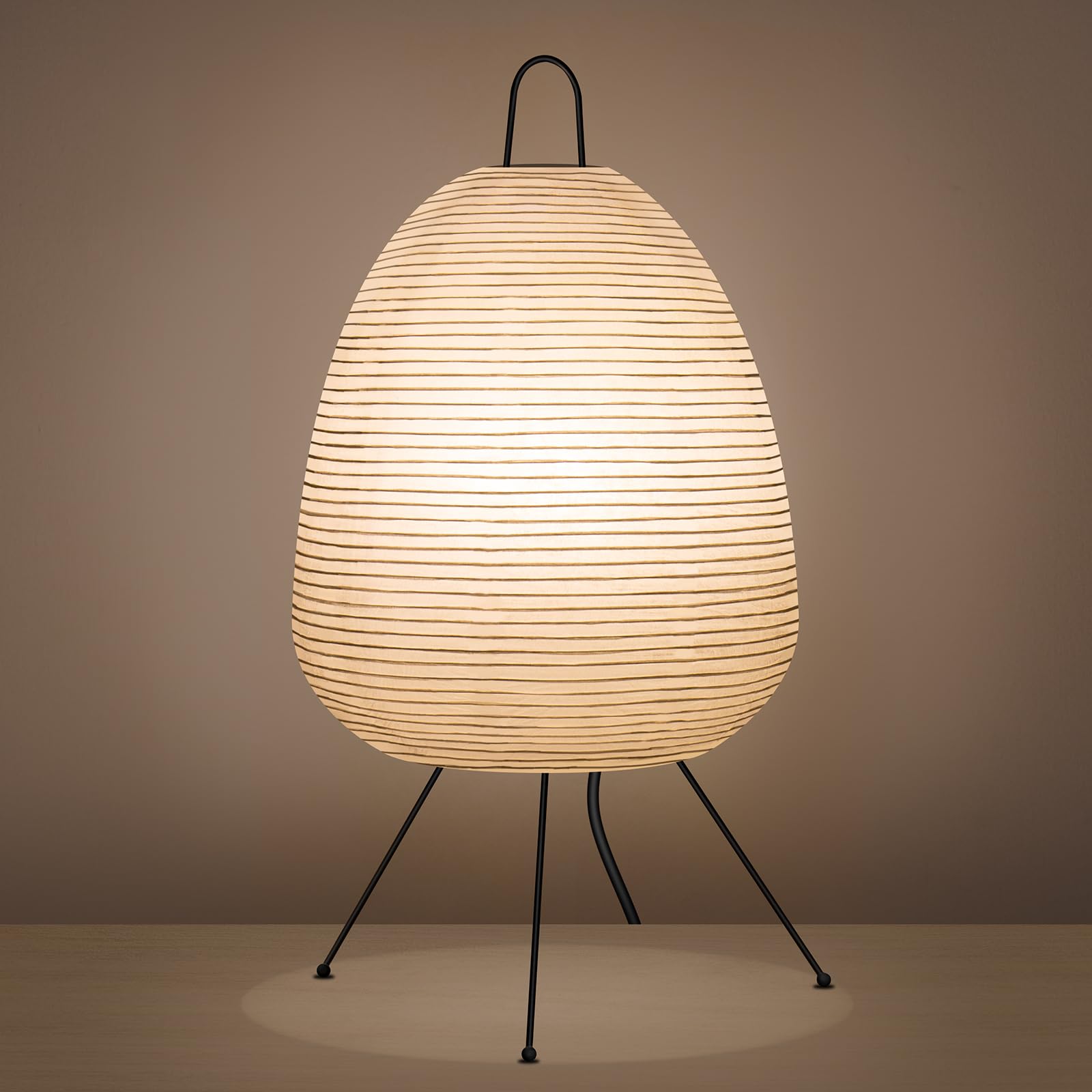 Kealmor Japanese-Style Desk Lamp Rice Paper Floor Lamp, Japanese-Style Simplicity And Organic Form Design, 3 Adjustable Color Temps, For Living Room • Bedroom • Study • Patio
