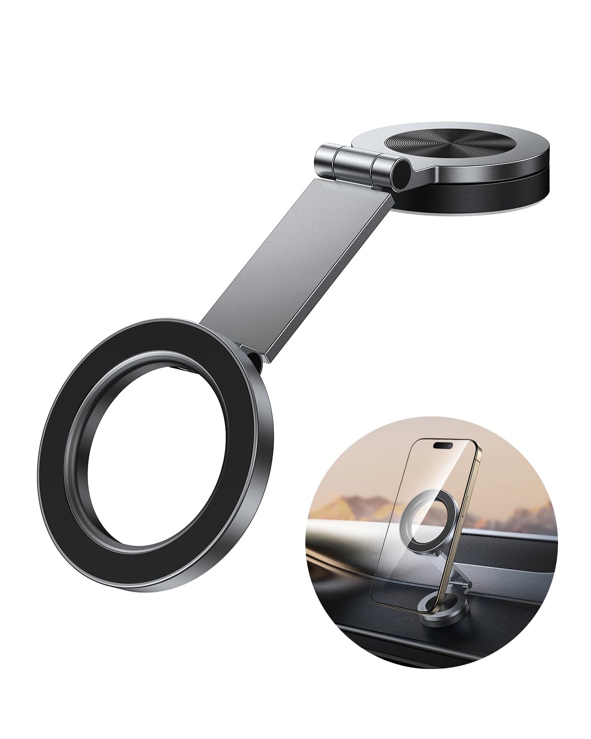 Syncwire For Magsafe Car Mount - [360° Rotation] Magnetic Phone Holder For Car, Adjustable Metal Arm, Ultra Magnet, Car Magnet Phone Mount For Dashboard, Fit For Iphone 16 15 14 13 Pro Max &All Phones
