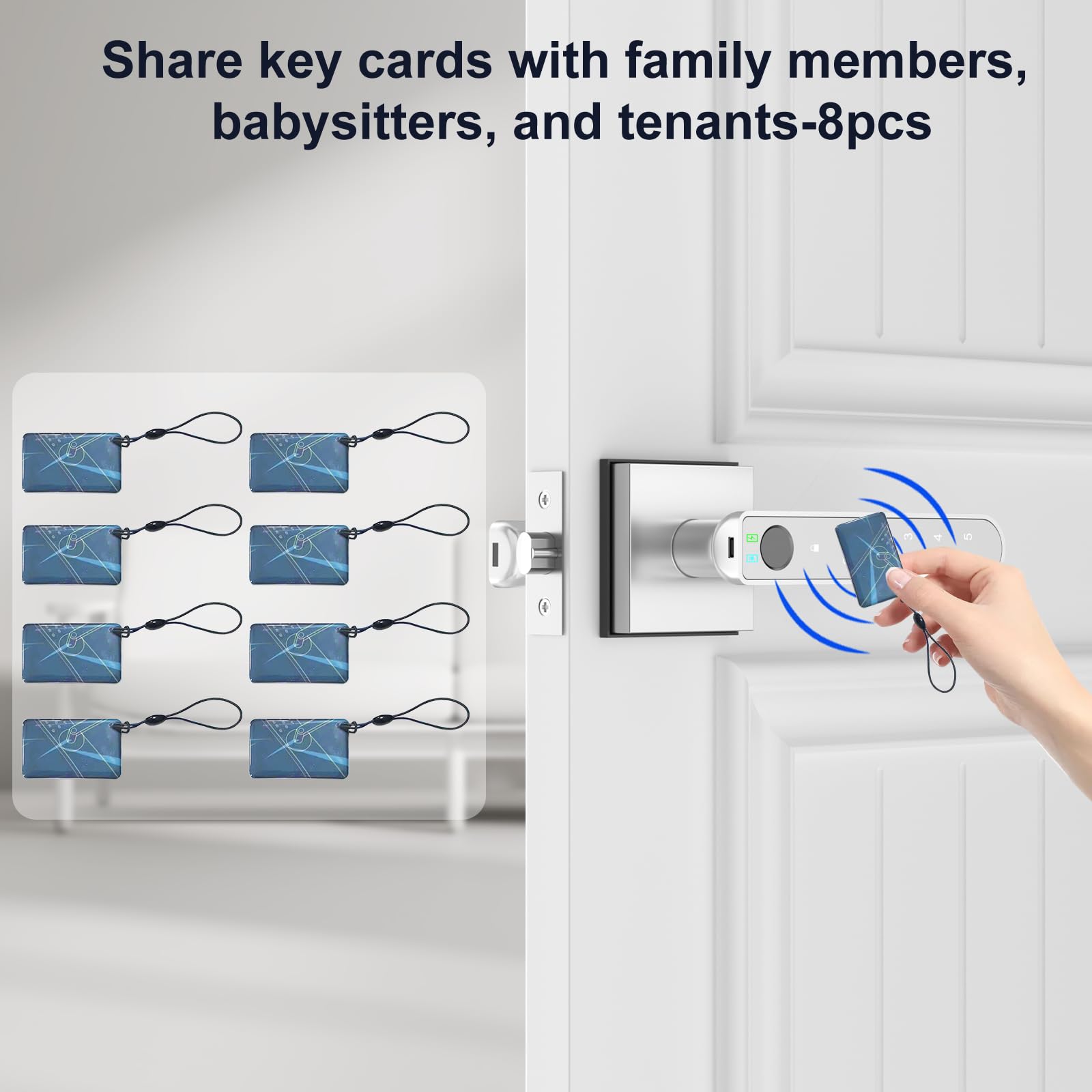 Foxgard Ic Card Fob, Rfid Key Fob,Ic Cards For Ttlock And Tuya Smart Lock,8 Pieces