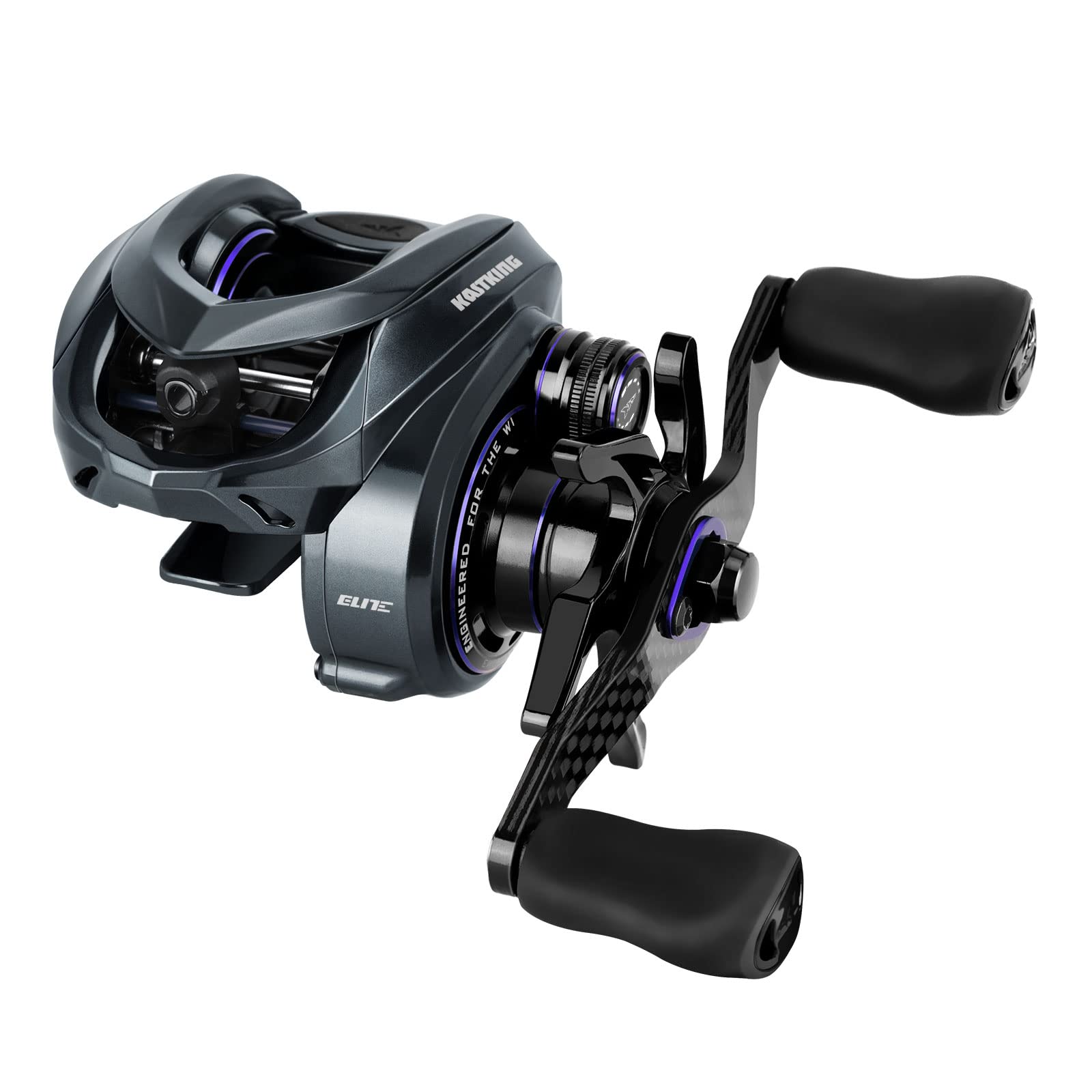 Kastking Mg12 Elite Baitcasting Fishing Reel, Only 4.8 Oz, Magnesium Frame, Patented Amb System Eliminating Backlashes, Easily Cast Lures Down To 1/8 Oz, 11+1 Double Shielded Bbs, 7.5:1 Gear Ratio