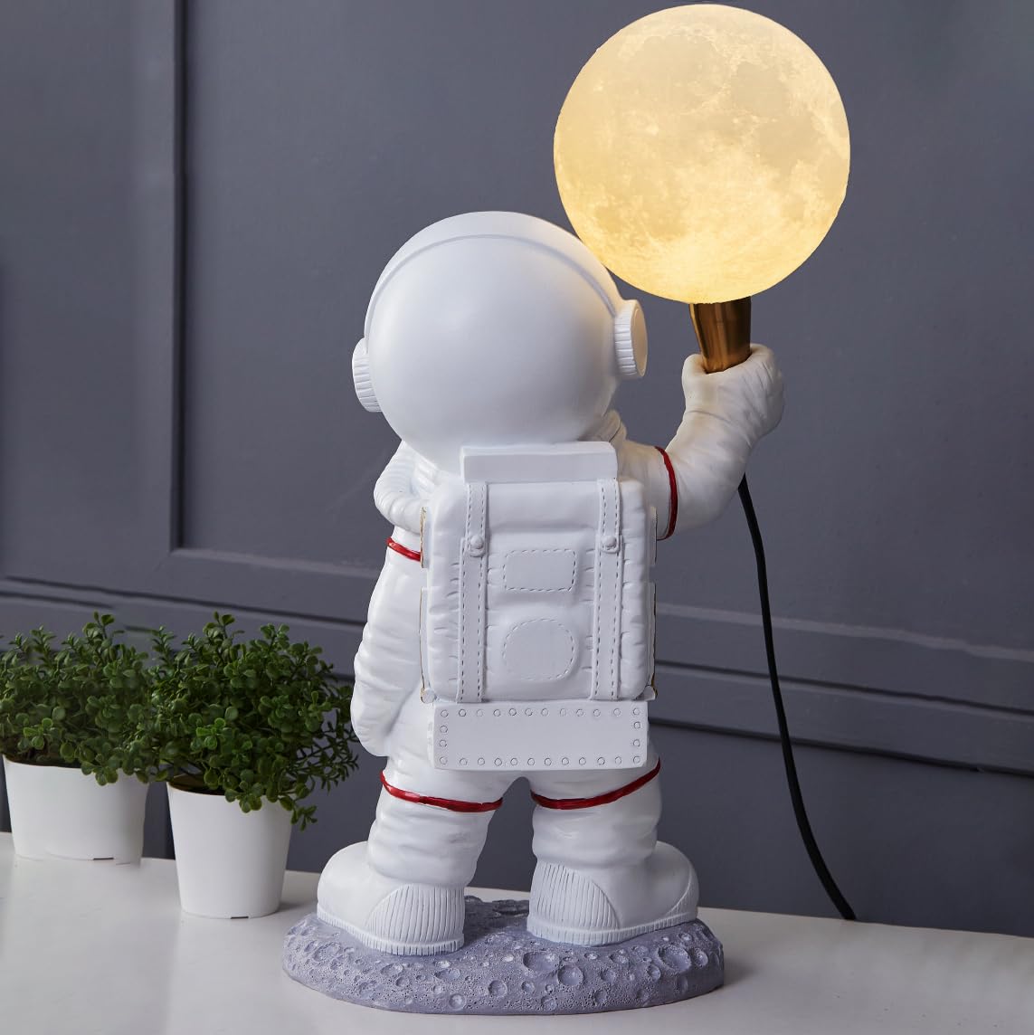 Skyblaze Astronaut Table Lamp, Resin Night Light, Space Themed Table Light, Cute Bedside Desk Lamp For Kids Bedroom, Nursery