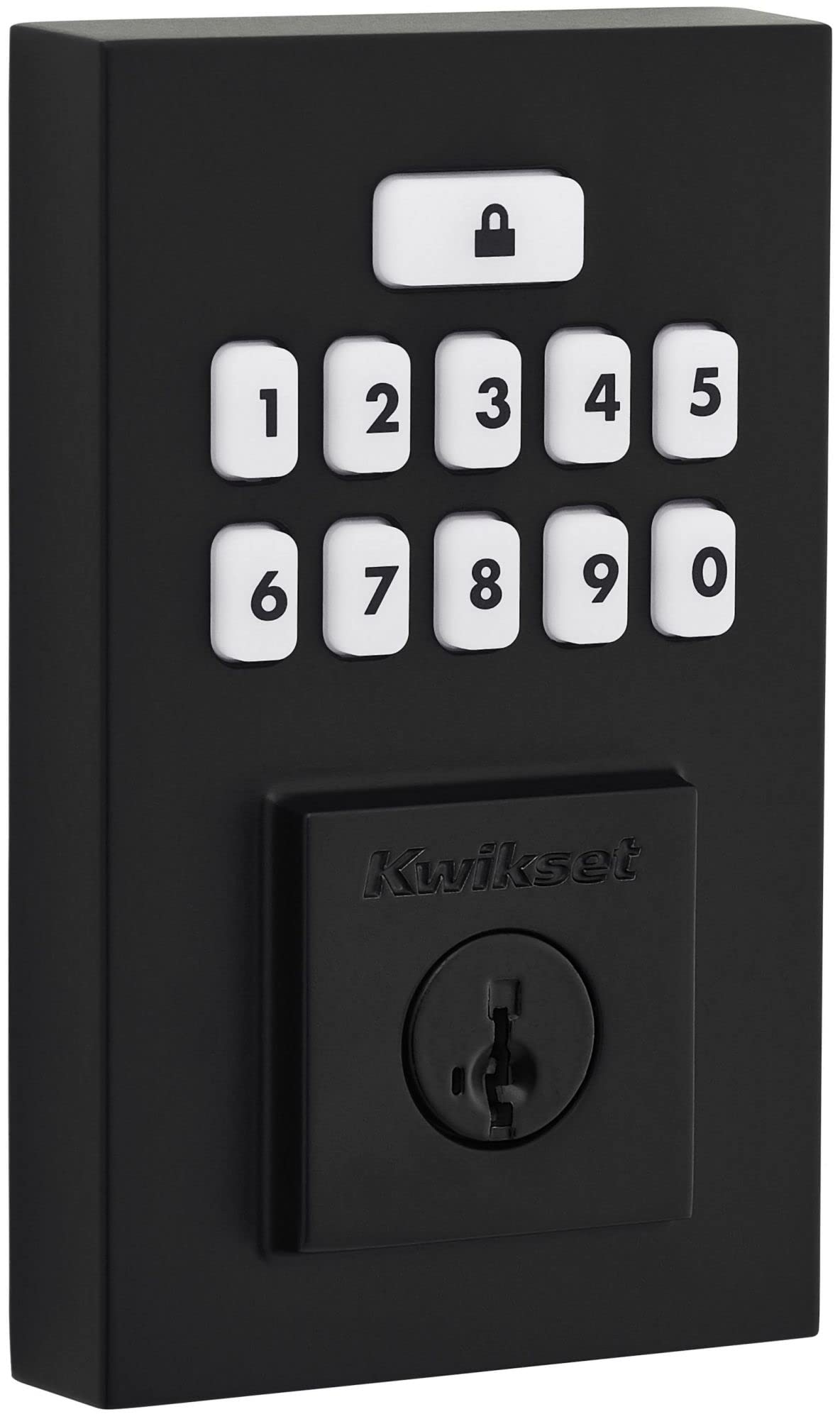 Kwikset 9260Cnt-514S Contemporary Smartcode Keypad Electronic Deadbolt Smartkey Matte Black Finish