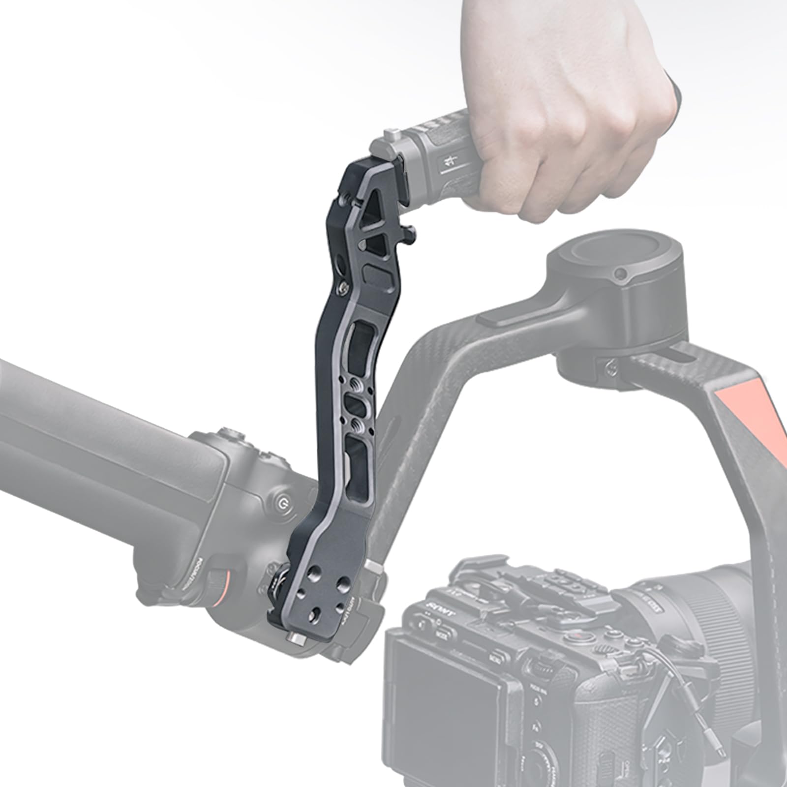 Falcam Rs4 Gimbal Sling Handle Bracket L With Side Plate For Dji Rs 4 Mini,Rs4,Rs 3 Mini, Rs 3, Rs 3 Pro, Rs 2, Rsc 2 Stabilizer, Ergonomic Grip For Low Angle Shots-F22A4501
