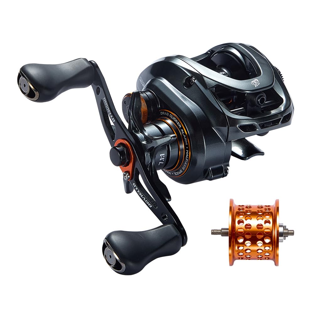 Doviello Gka200 Baitcasting Fishing Reel - 7.1:1/8.1:1 High-Speed Gear Ratio, 20Lb Carbon Drag, 5 Magnet Braking System, Low Profile Design With Dual Spools