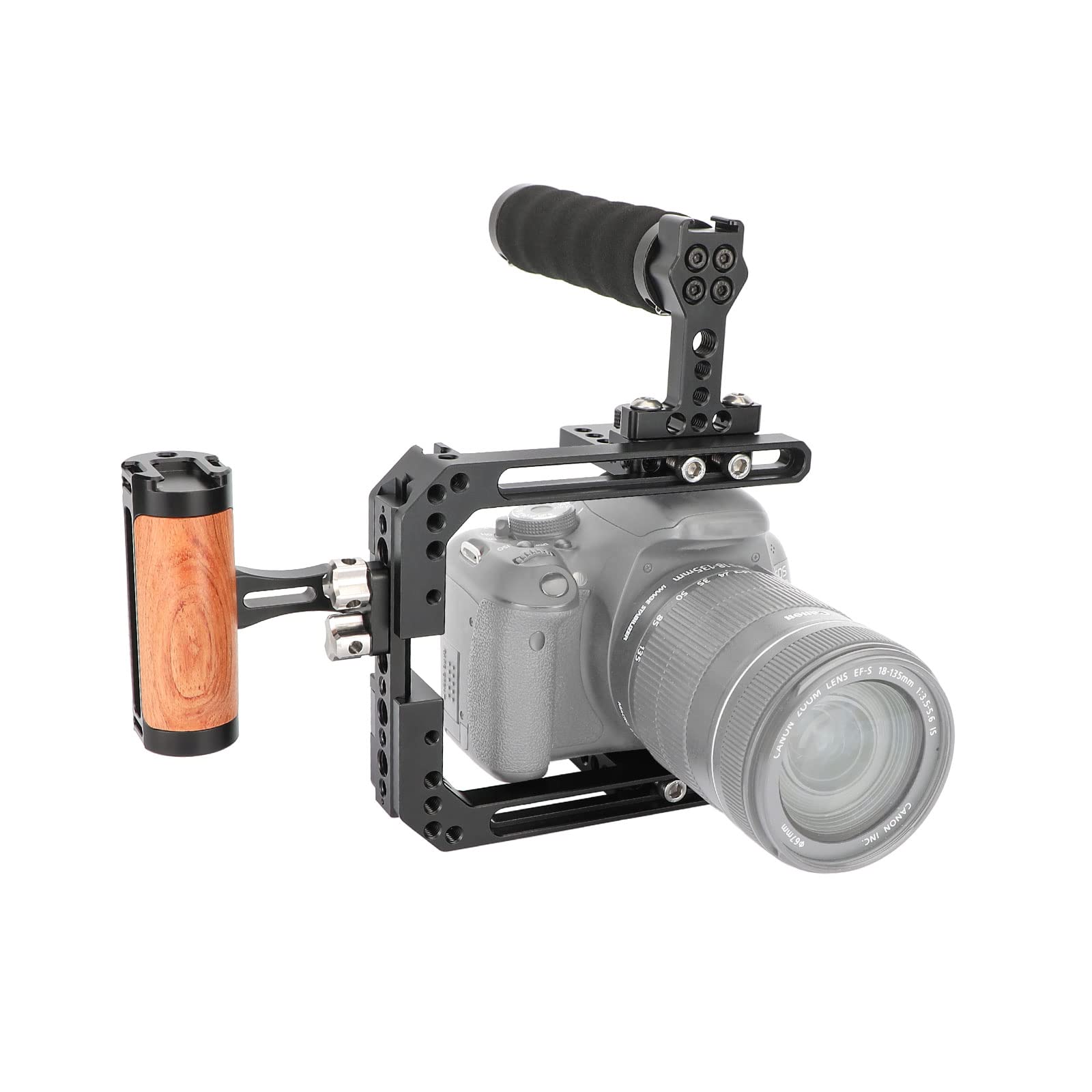 Szrig Ajustable Camera Cage Assemble For Left/Right Handle Use With Top And Side Handgrip
