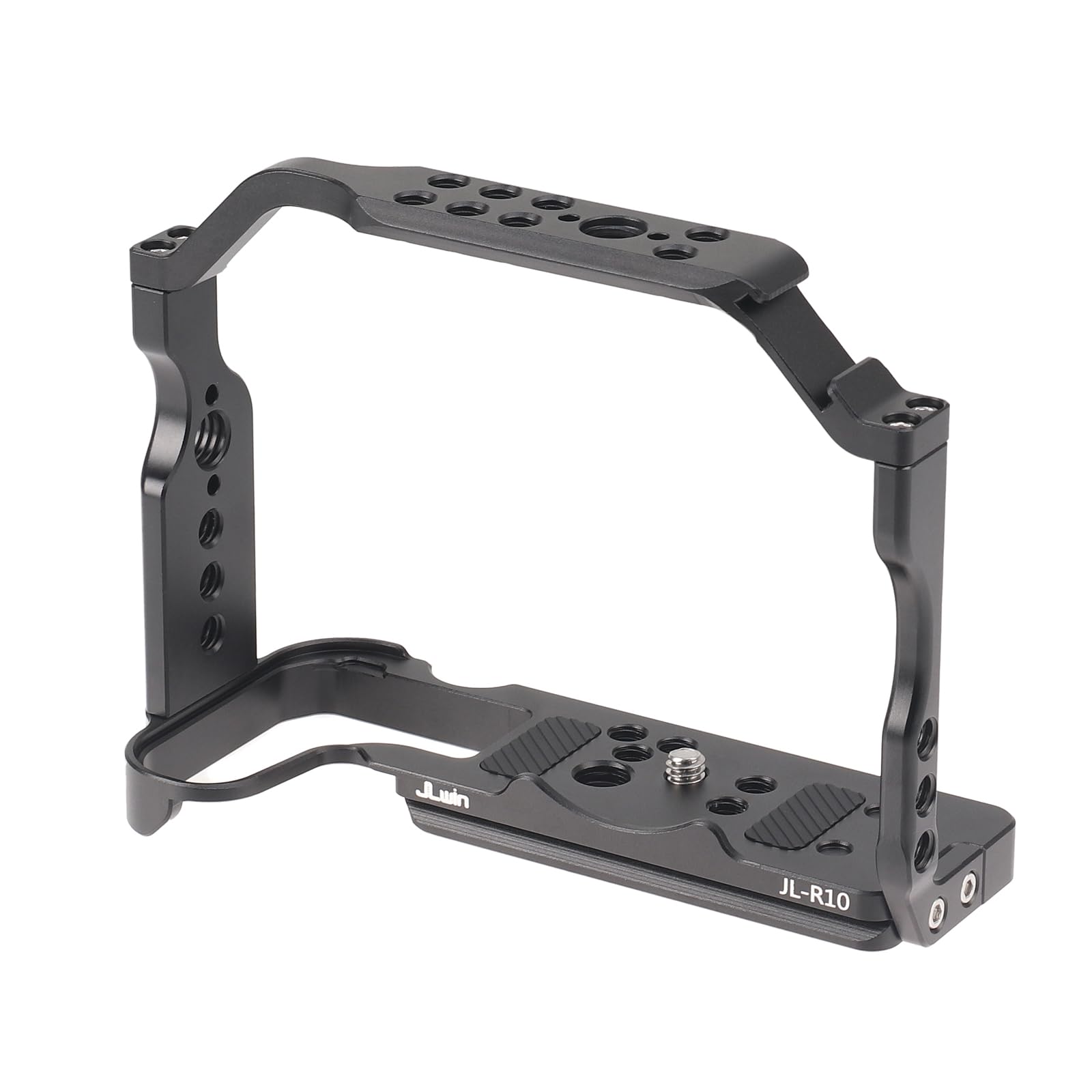 Focusfoto Camera Cage With Top Handle Grip Kit For Canon Eos R10 Mirrorless Camera, Aluminium Video Rig With Nato Rail, Cold Shoe, 1/4" & 3/8" Screw Mouting, Quick Release Plate For Arca Swiss Tripod