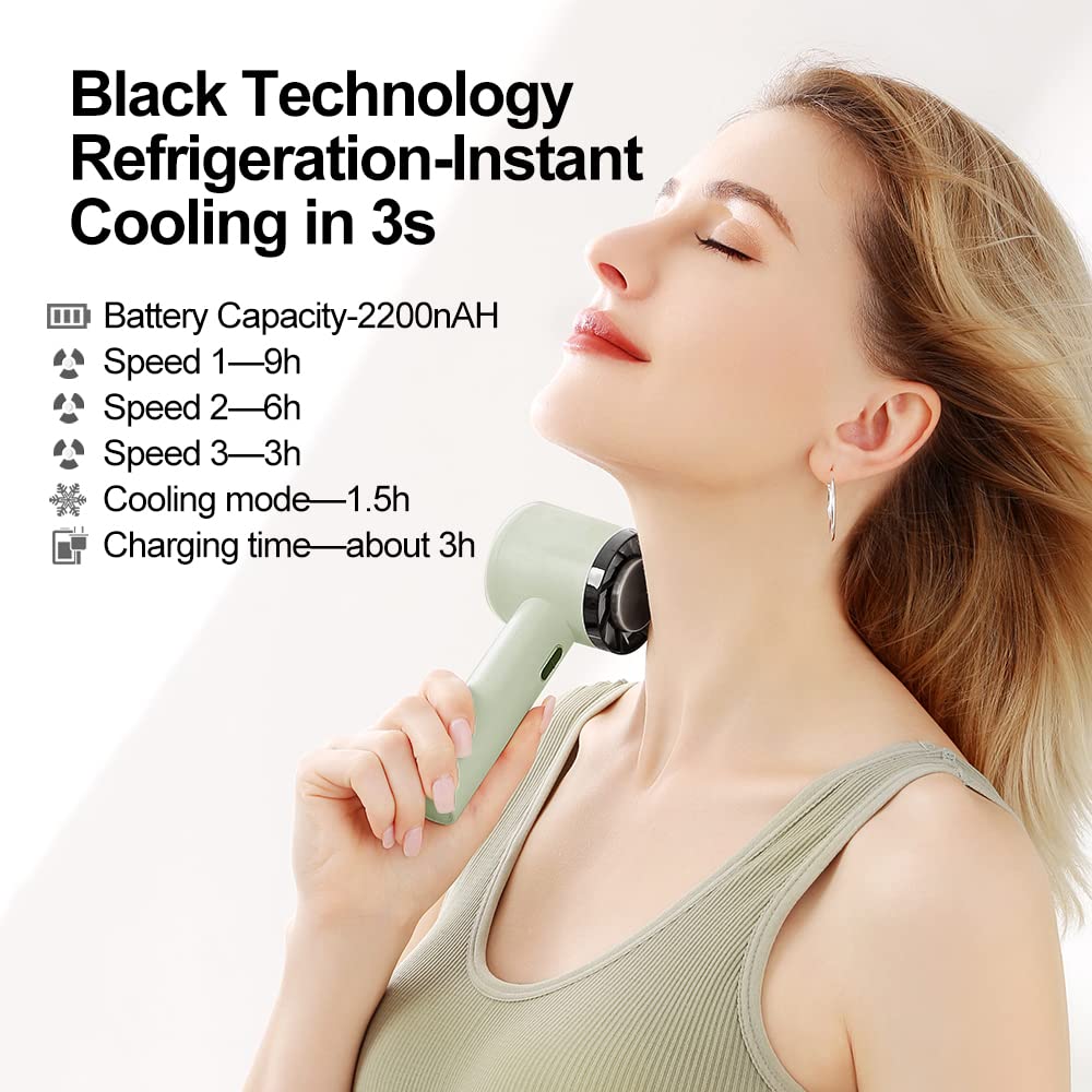 Hitnext Portable Handheld Fan, Mini Cold Compress Fan Small Personal Fan For Travel Usb Rechargeable