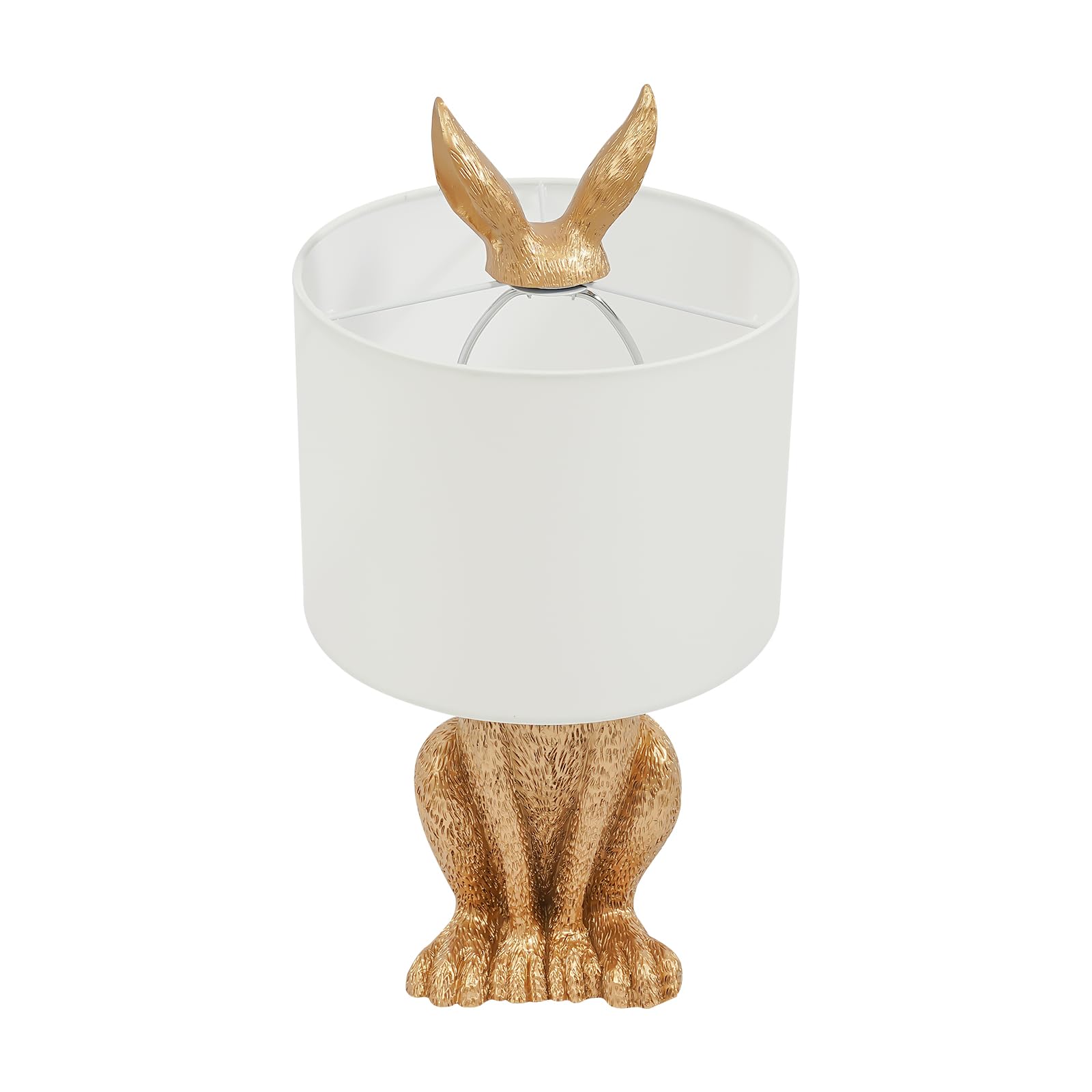 Snkourin Cute Rabbit Table Lamp, Creative Bunny Desk Light Bedside Lamp With E27 Bulb, Light Decoration Led Nightlight For Office, Living Room, Reading