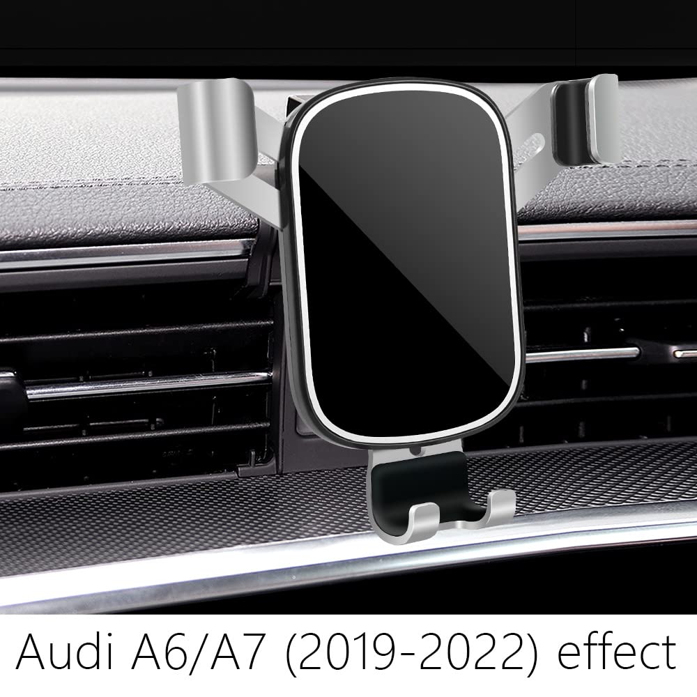 Musttrue Lunqin Car Phone Holder For Audi A6 A7 S6 S7 Rs6 Rs7 2019 2020      Auto Interior Accessories Best Phones Mount Cell Cellphone Mobile Cradle Charging Navigation Bracket Accessory