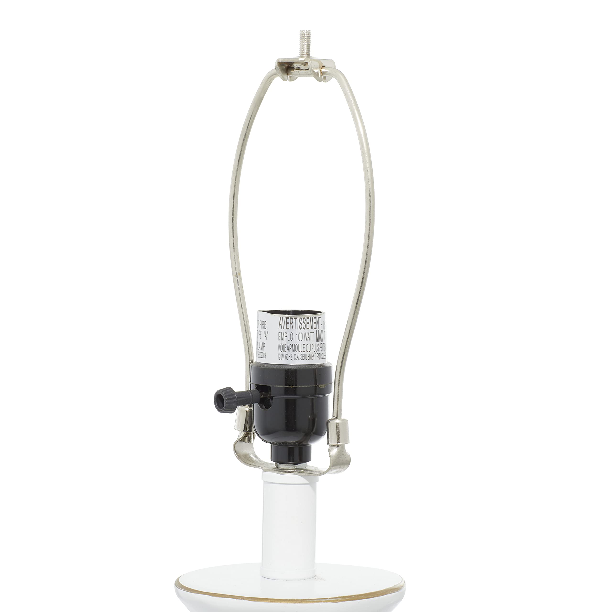 Deco 79 Polystone Room Table Lamp Accent Lamp With Gold Accents, Lamp 16" X 16" X 30", White