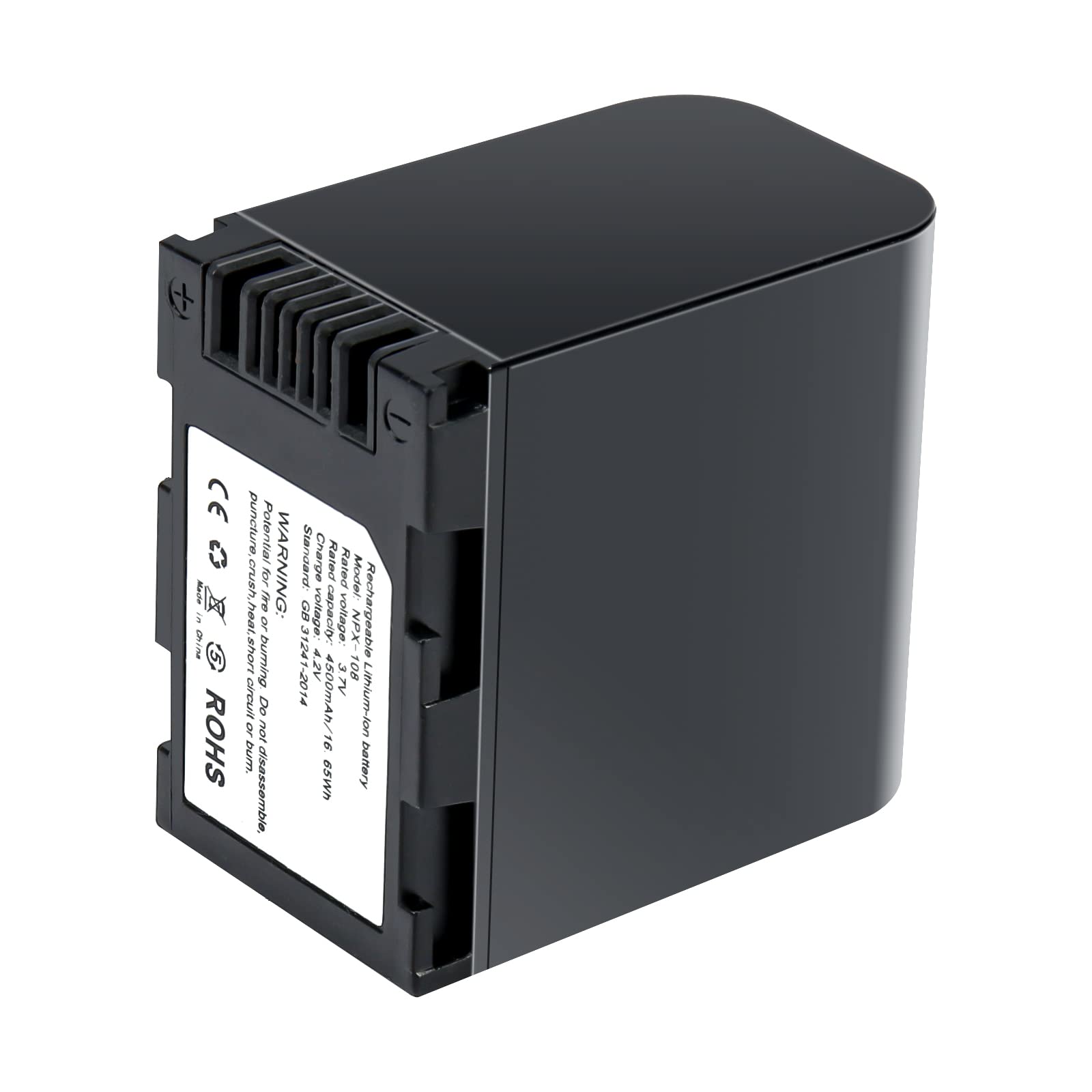 Tapo Npx-108 Camcorder Battery Pack, 4500Mah Rechargeable Battery Big Capacity For Video Camera Camcorders