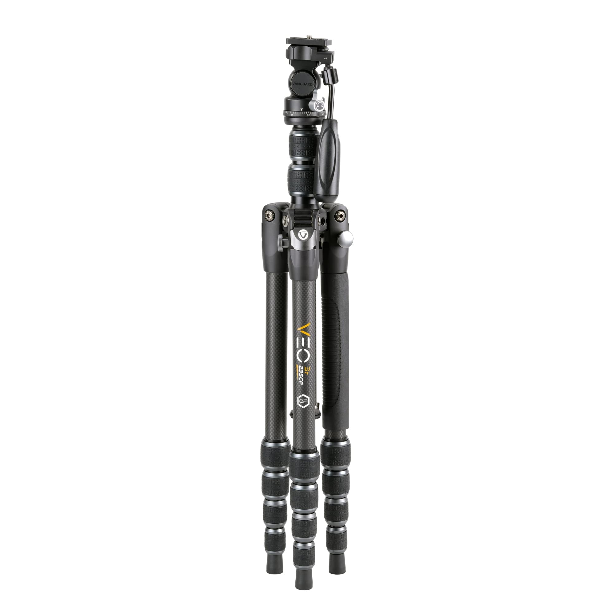 Vanguard Veo3T235Cp Compact Carbon Fiber Travel Tripod With Pan Head