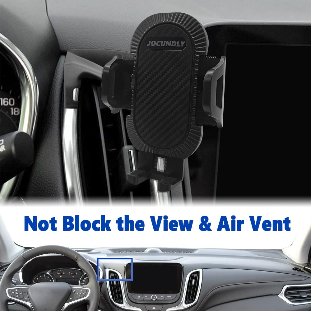 Jocundly Car Phone Mount For 2018- Chevrolet Equinox Chevy [Thick Case Friendly] Mobile Phone Holder Cell Navigation Bracket Air Vent Auto Accessories Cradles, All Phones