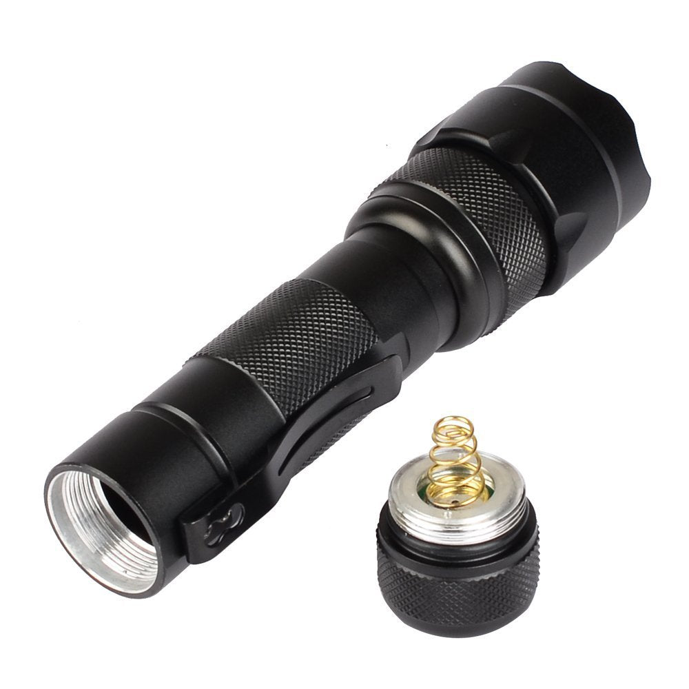 Bestsun Wf-502B Xm-L2 Led Tactical Flashlight Ultra Bright 3.7-18V 1 Mode 1200 Lumen High Powered Handheld Lamp Light Torch Portable Water Resistant For Camping Outdoors Travel Walking Hunting