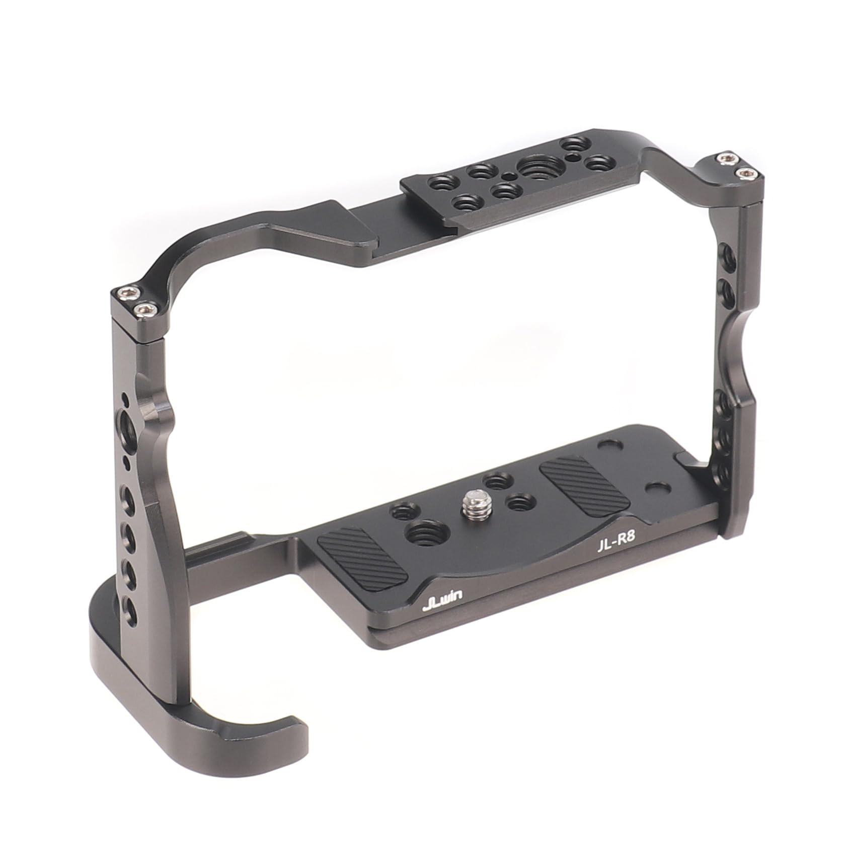 Fotga R8 Camera Cage Stabilizer Bracket With 1/4" 3/8" Mount For Canon Eos R8 Mirrorless Dslr Camera Video Making Filmmaking Compatible Arca Swiss Tripod Ball Head Clamp