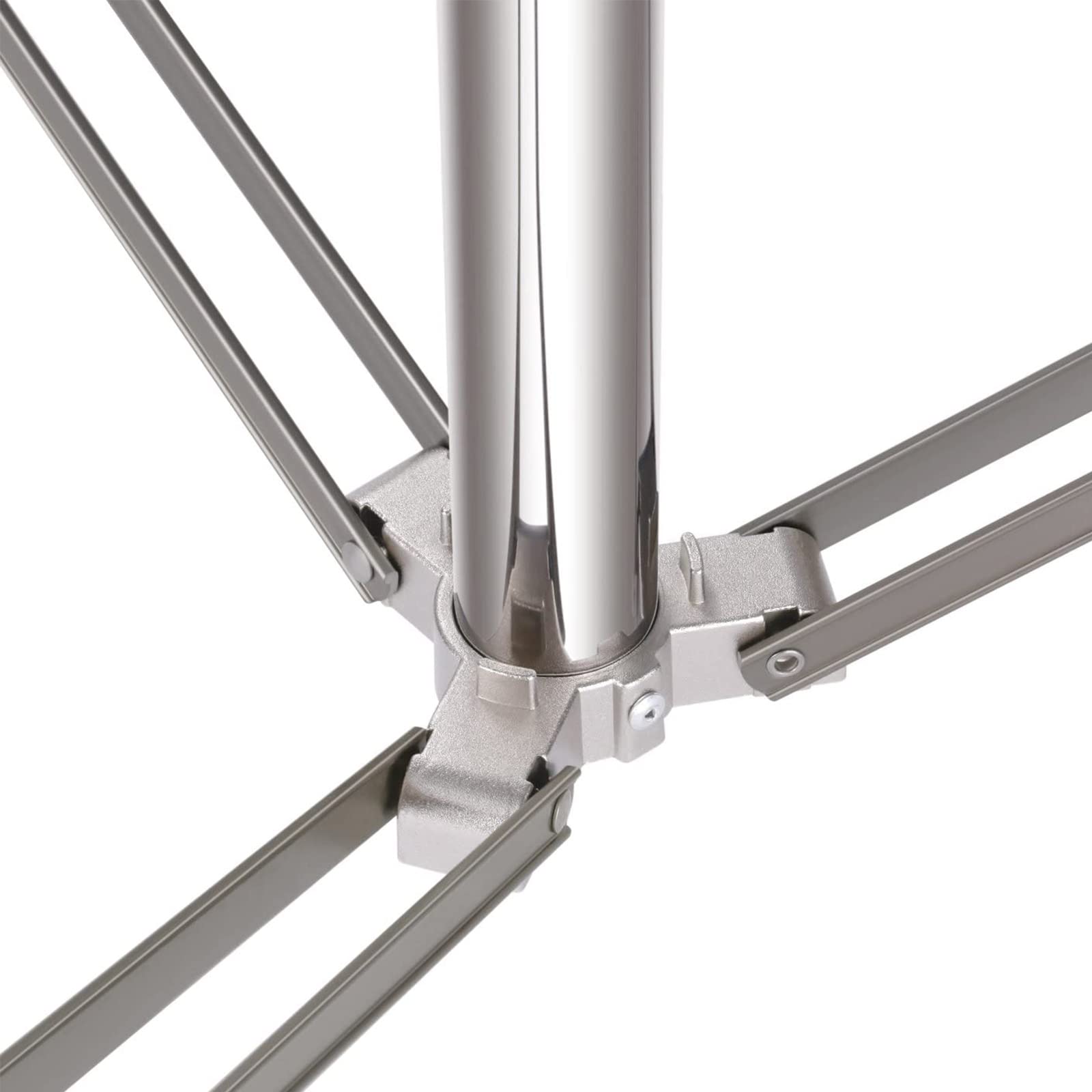Lapgood Stainless Steel Light Stand 110 Inch/9.5Ft /2.8M, Spring Cushioned Heavy Duty Tripod Stand With 1/4-Inch To 3/8-Inch Universal Adapter For Photography Studio Monolight Reflector Portrait
