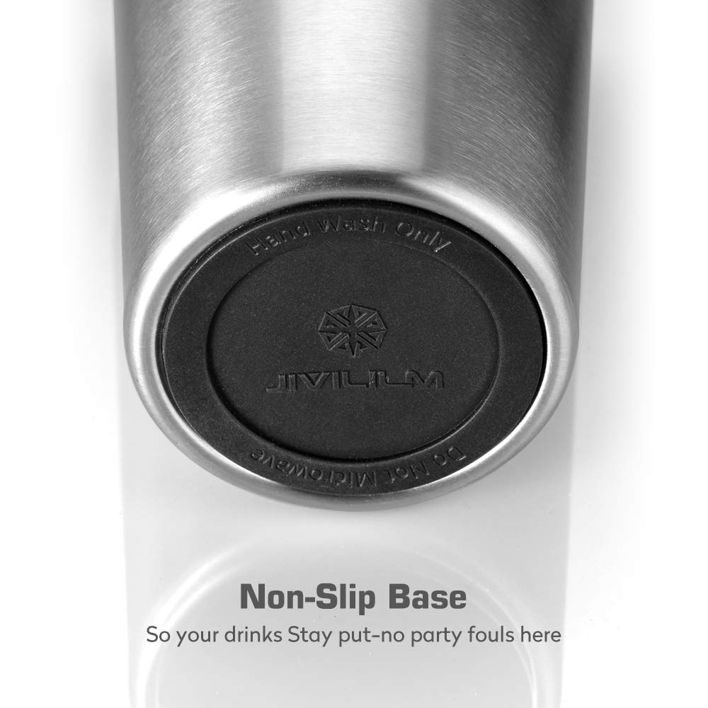 Snack Tumbler With Lid And Straw, Stainless Steel Insulated 2-In-1 Travel Coffee Mug