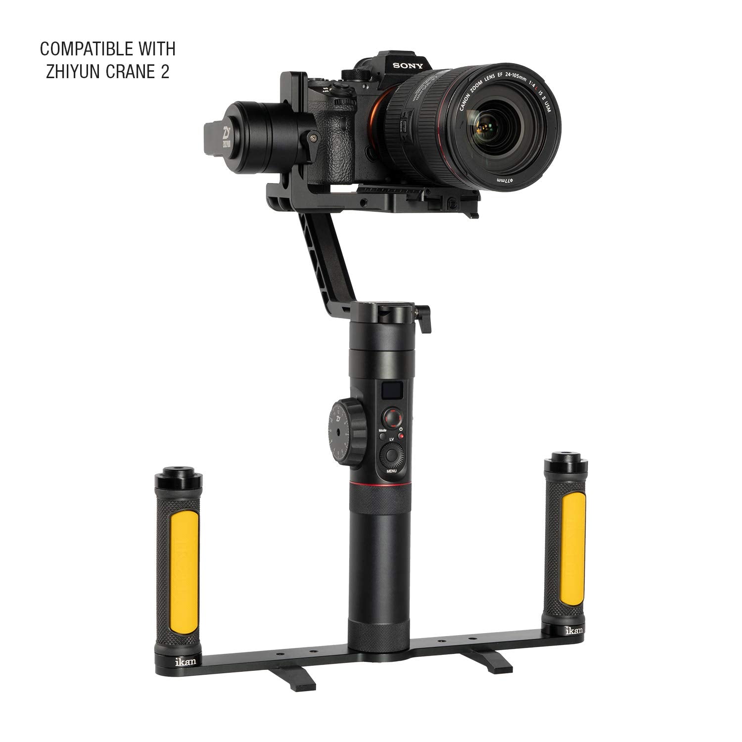 Ikan Dual Grip Gimbal Handle & Tray For Ds1, Ms1, & Ec1 Gimbal Stabilizers, Black