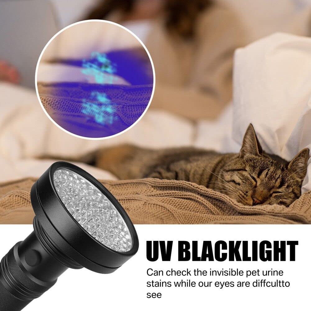 The Perfect Part Uv Ultraviolet Light 100 Led Flashlight  395Nm High Power Blacklight Detector For For Dog/Cat Urine, Dry Stains, Hunting, Bed Bug, Scorpions, Matching With Pet Odor Eliminator