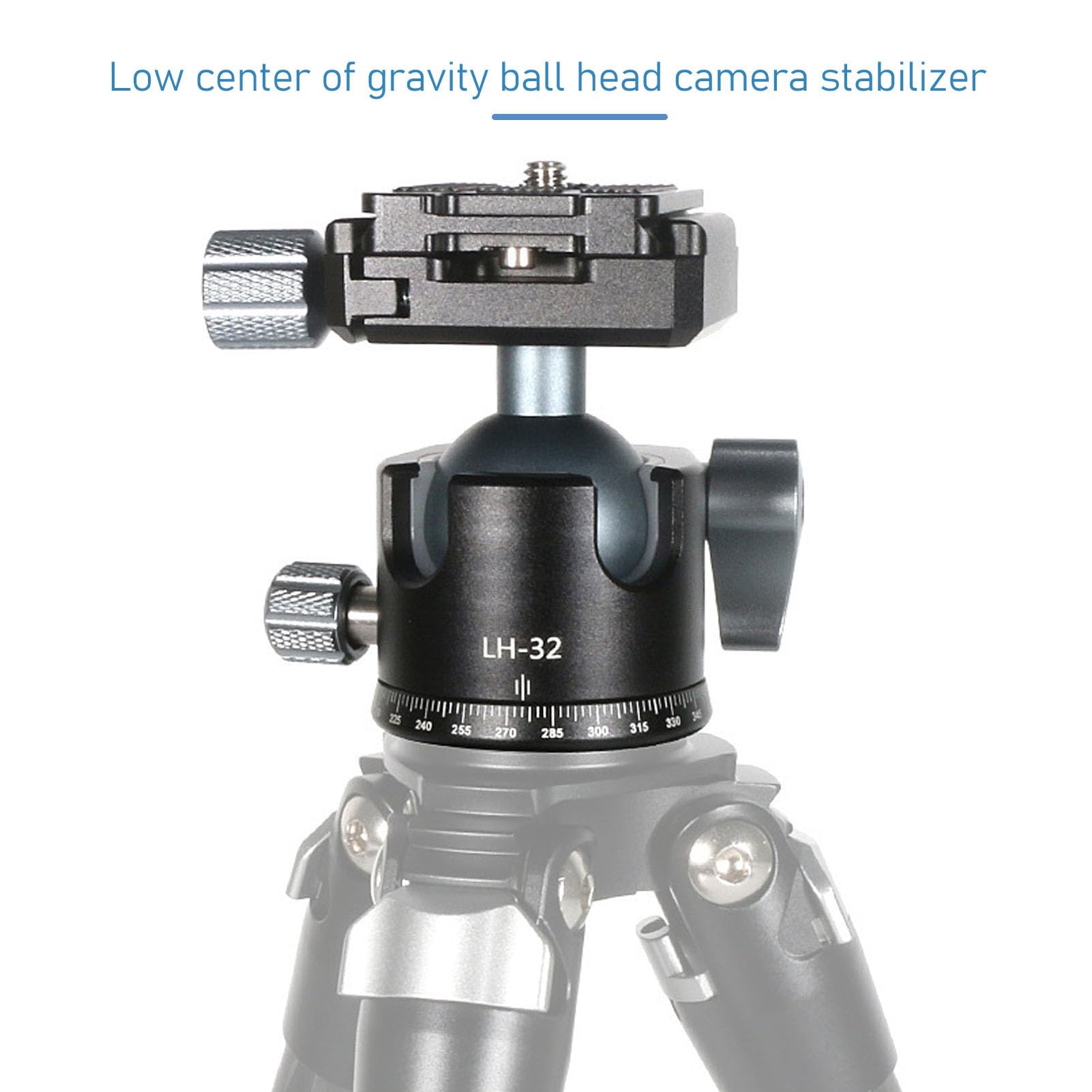 Vikye Spherical Head Camera Stabilizer, 1/4 Inch Aluminum Alloy Top Screw For Slr Cameras, Digital Cameras Camera Tripod Stabilizer