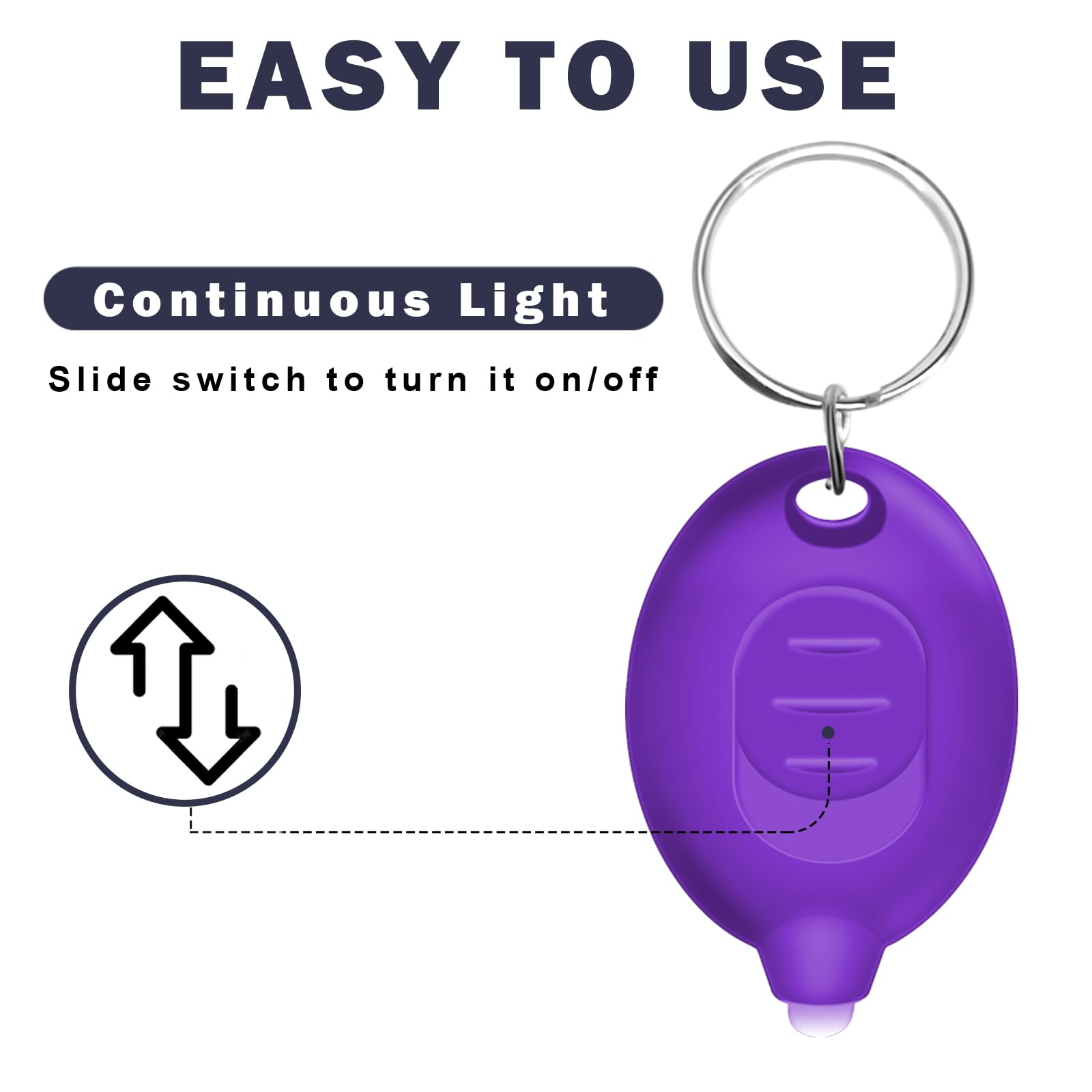 Daemson 395Nm Uv Flashlight Mini Keychain Purple - Portable Uv Black Light With 2X Cr1220 Batteries, Compact Leak & Stain Detector For Home, Travel, Outdoors (7 Units)