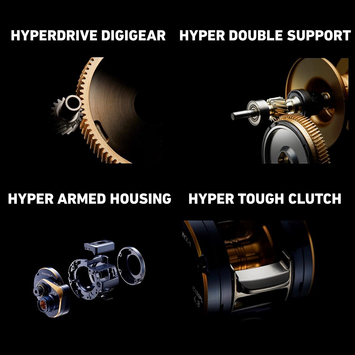 Daiwa Saltiga Ic 100-300 Offshore Bait Reel With Counter, Single Handle/Double Handle, Various (- Models)
