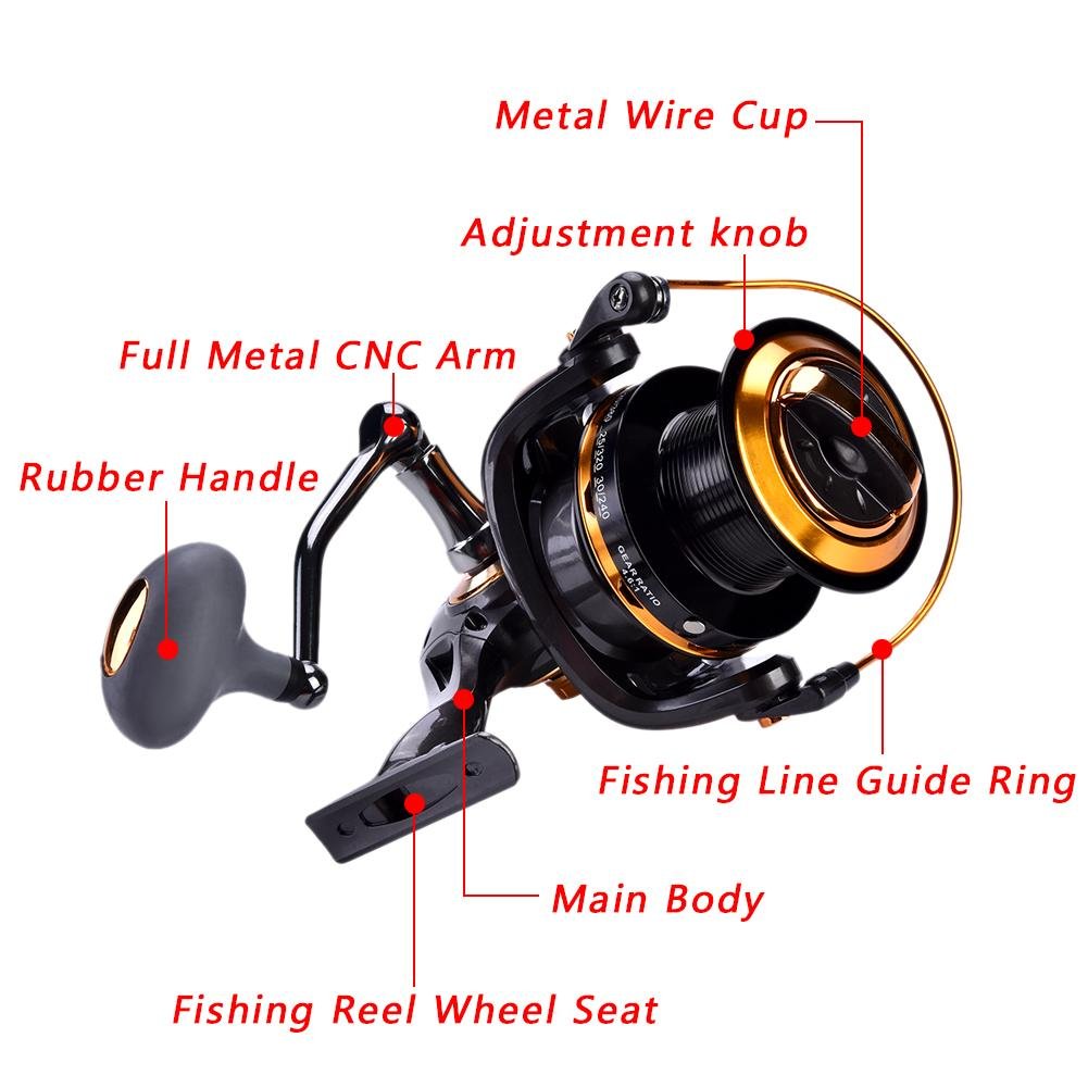 Dilwe Reel 14+1Bb High Speed Metallic Casting Smooth Fishing Reels For Saltwater Freshwater Fishing (11000)