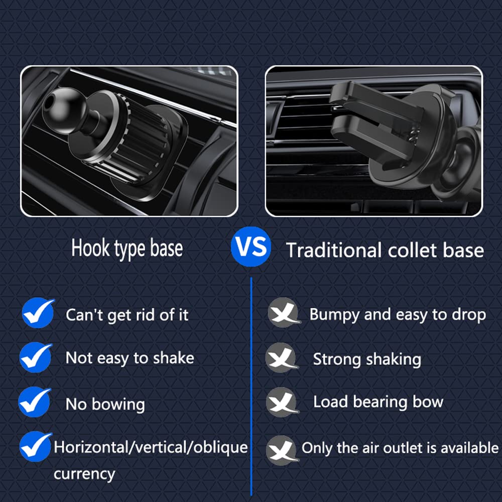 Hokc-N Car Vent Mobile Phone Holder, Black, Suitable For Iphone, Huawei, Samsung, Xiaomi