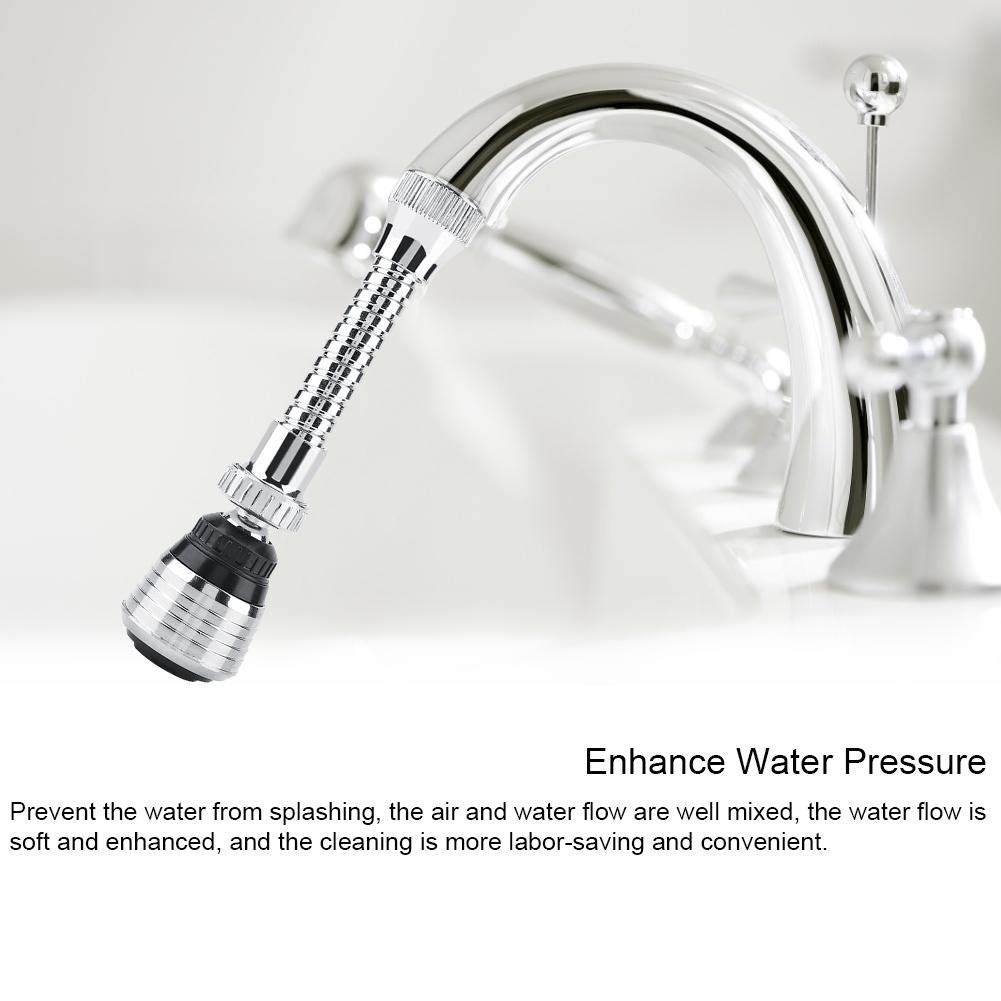 Topincn One-Handle High Arc Pulldown Kitchen Faucet With Water Saving Aerator, 360-Degree Rotary, Duplex Faucet, Spot Resist, Stainless Steel, Stainless Finish